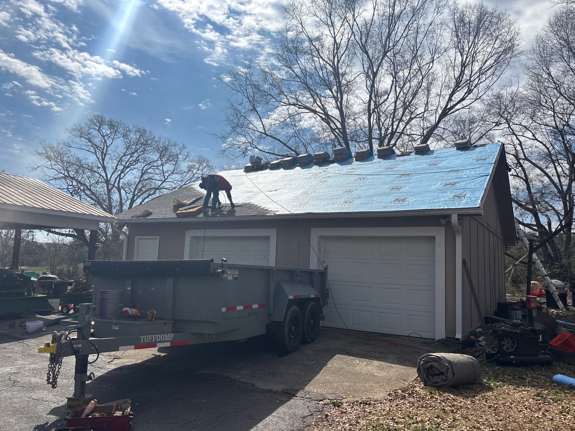 Landmark Asphalt Shingle Roof Replacement and Decking Repair in Belton by Roofers LLC