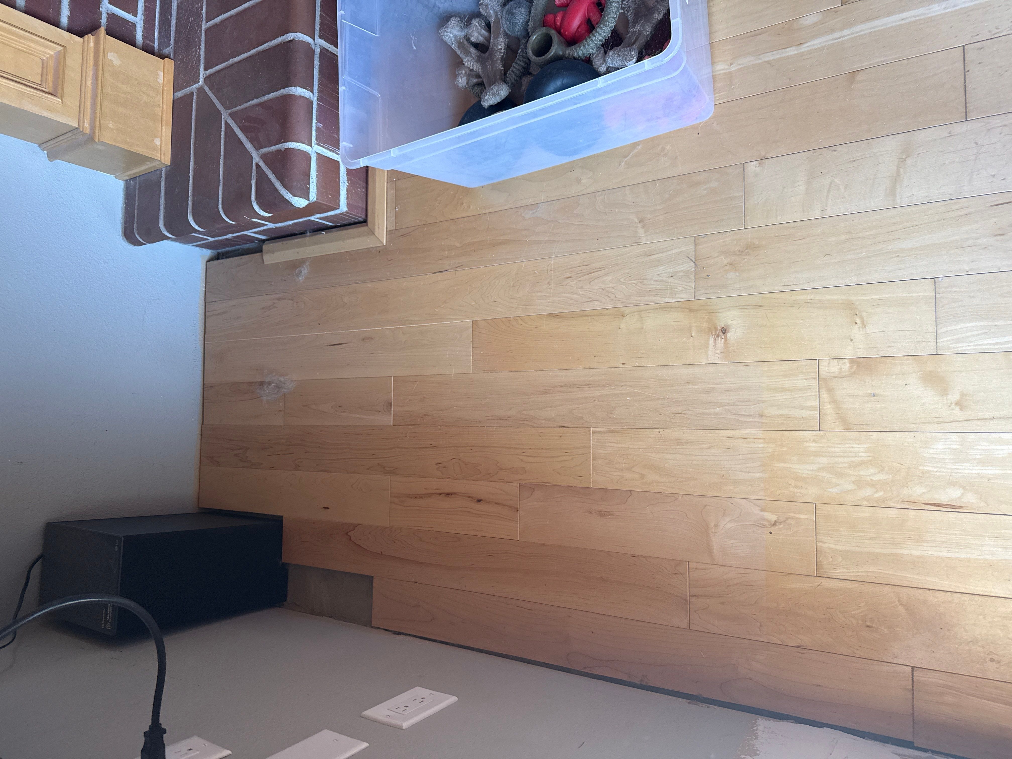 Custom Maple and Walnut Hardwood Floor Installation in El Dorado Hills by Footprints Floors South Sacramento