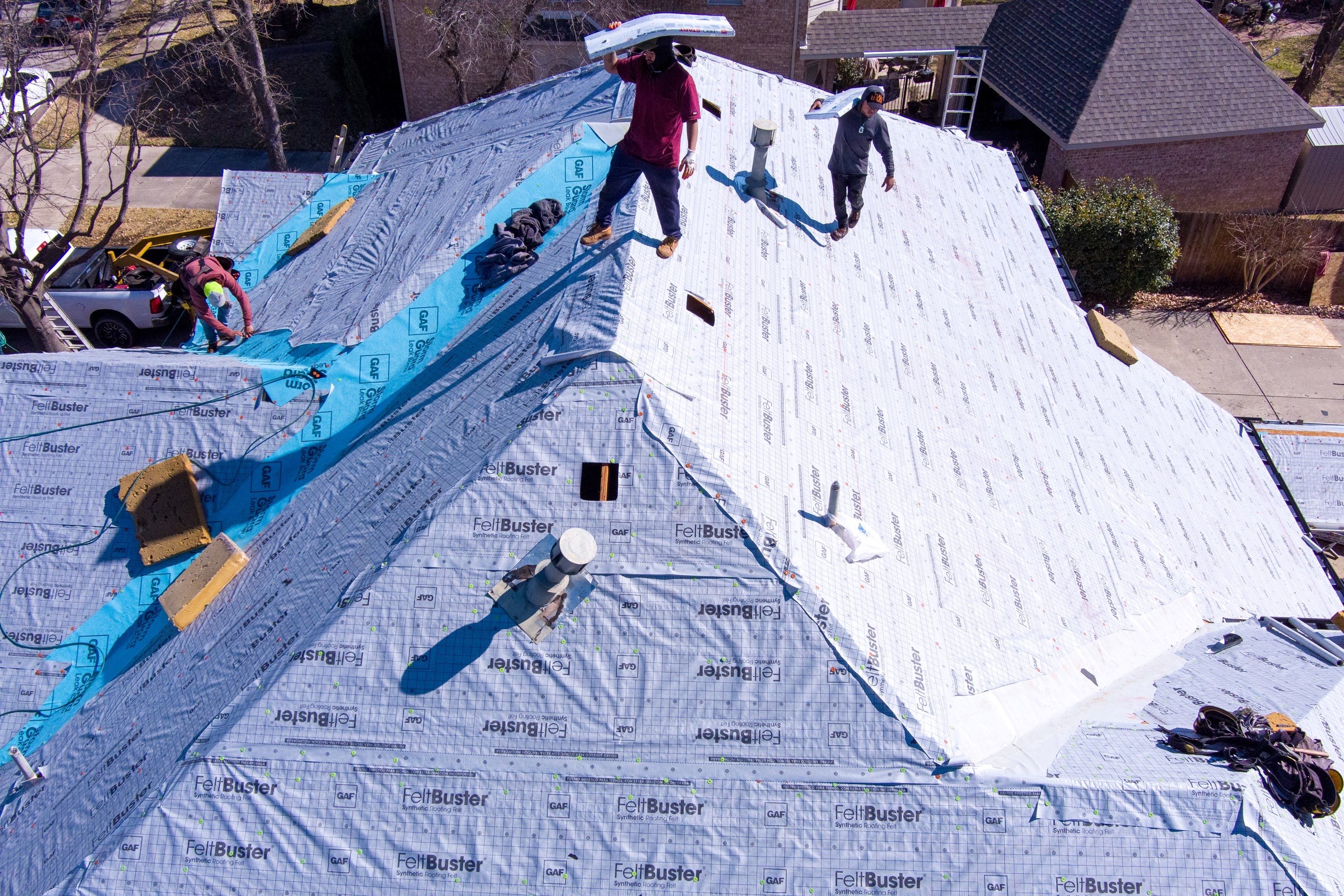 Major storm damage required full roof replacement along with other exterior repairs by First United Roofing & Construction
