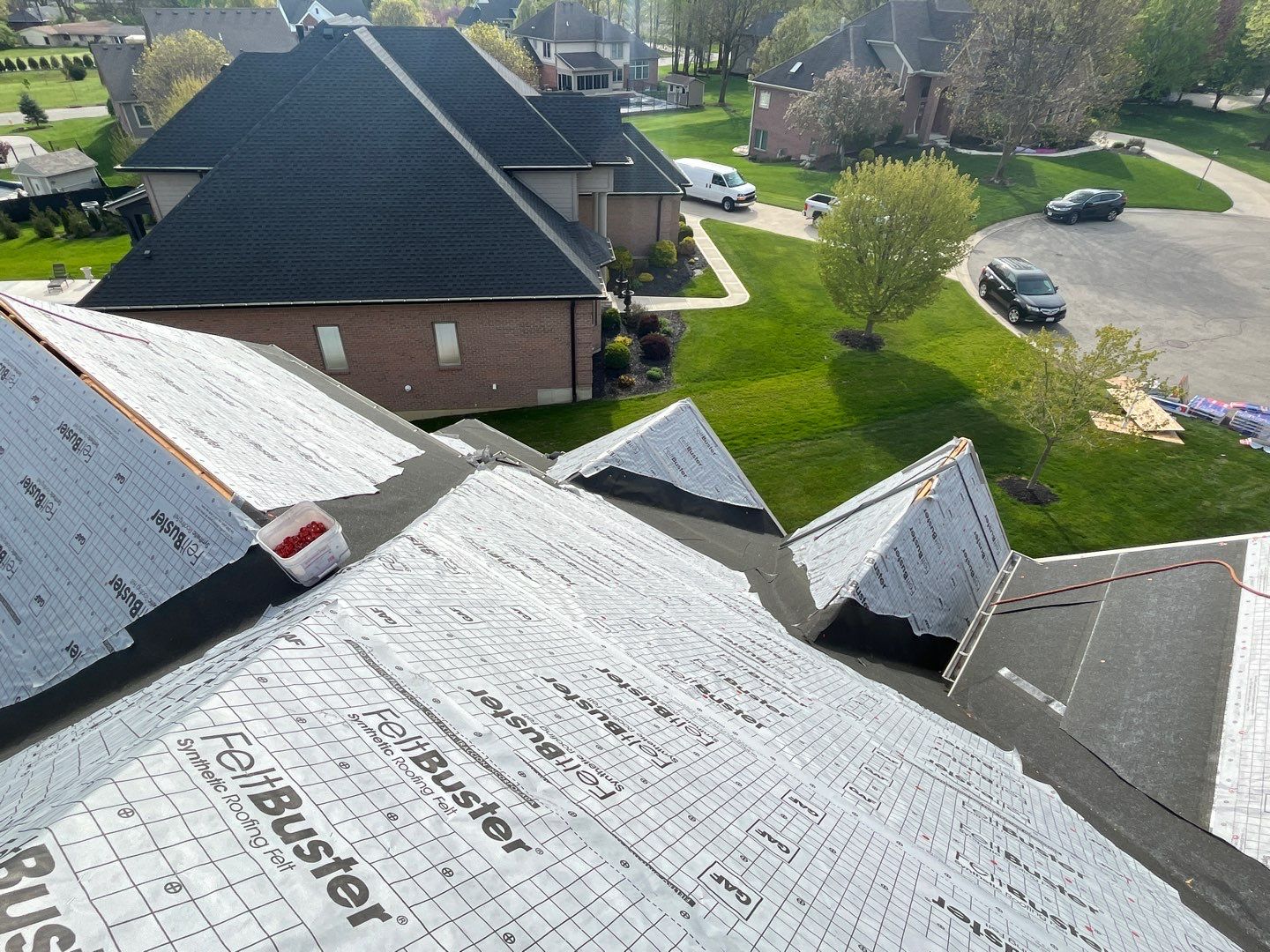 Residential Roofing Installation using GAF Timberline HDZ Weathered Wood by Nitro Roofing and Construction