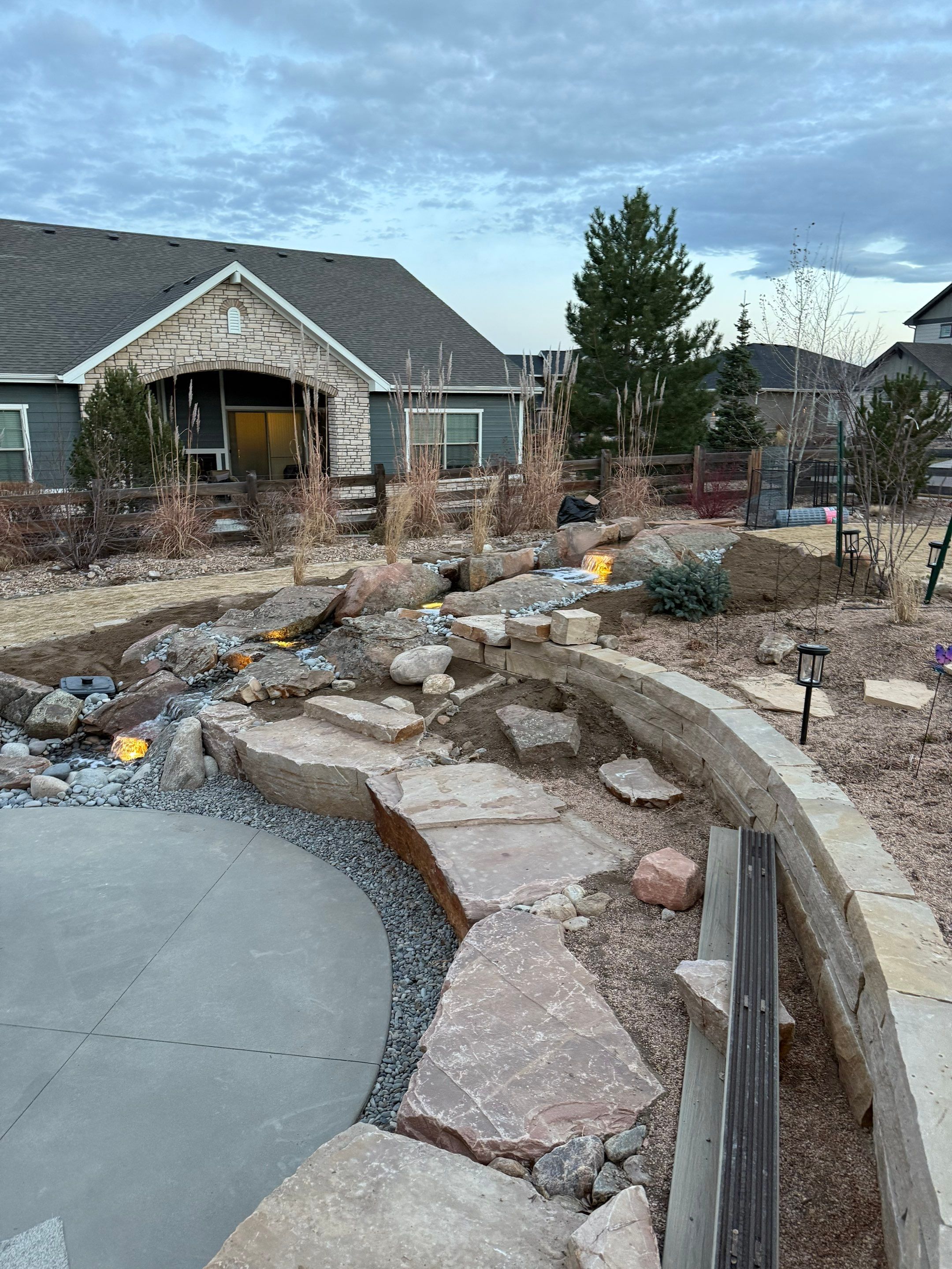 waterfalls in Arvada by JRM landscape & design