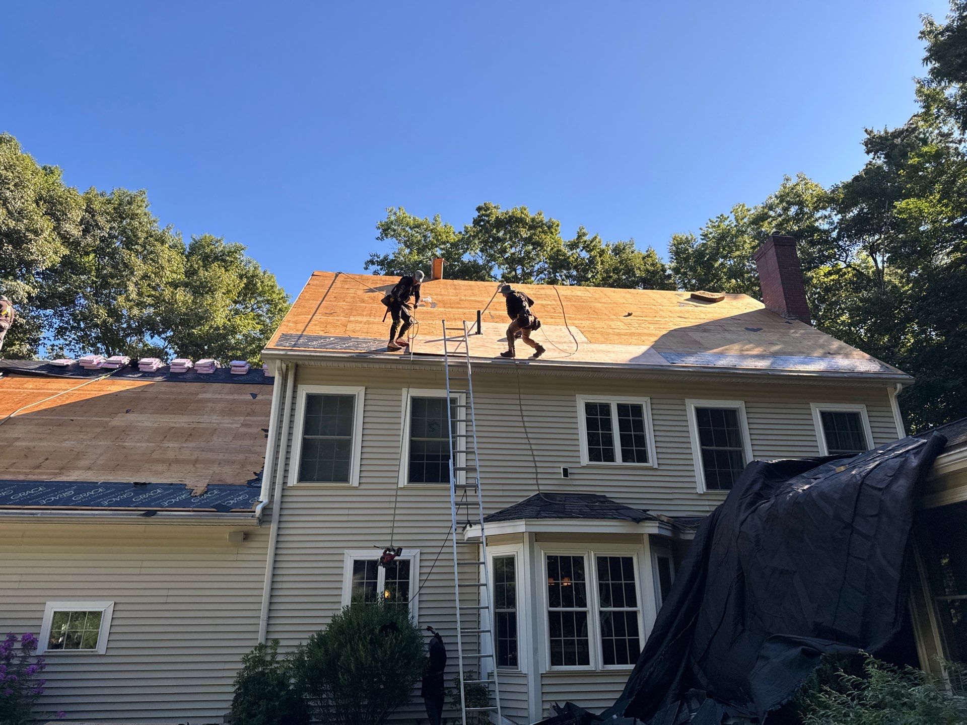 Asphalt Roof Replacement in Brentwood, NH | Owens Corning Roofing & Velux Skylights by Compass exteriors