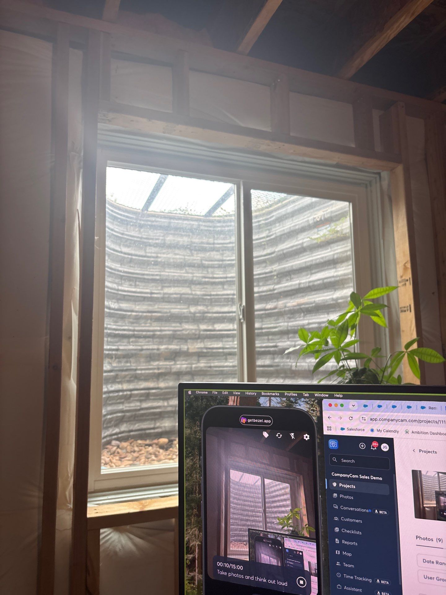 Basement Window Installation and Wall Framing in Wellington by CompanyCam Sales Demo