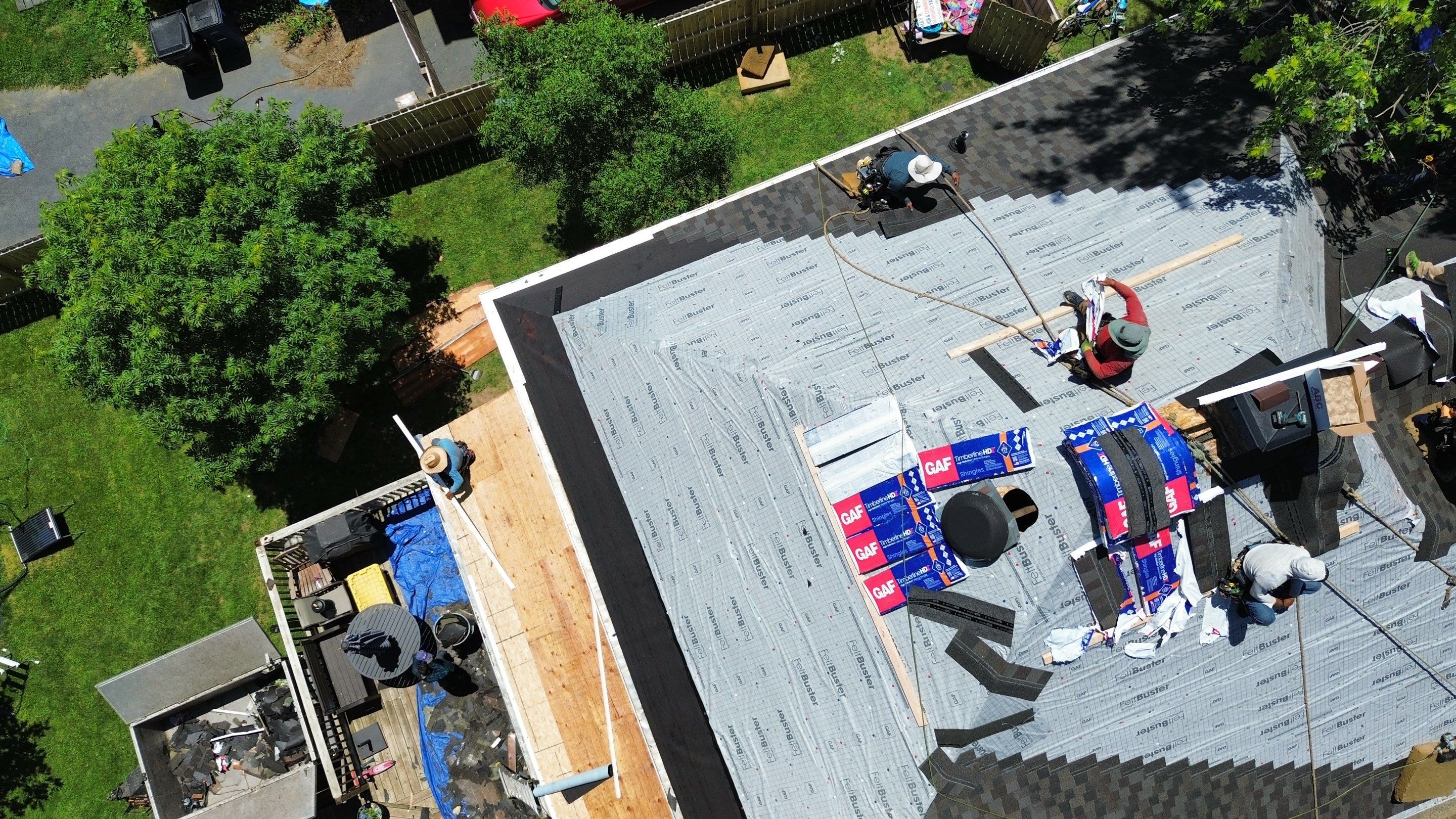 Residential Roofing Installation using Timberline UHDZ Shingles - Appalachian Sky by RoofX 