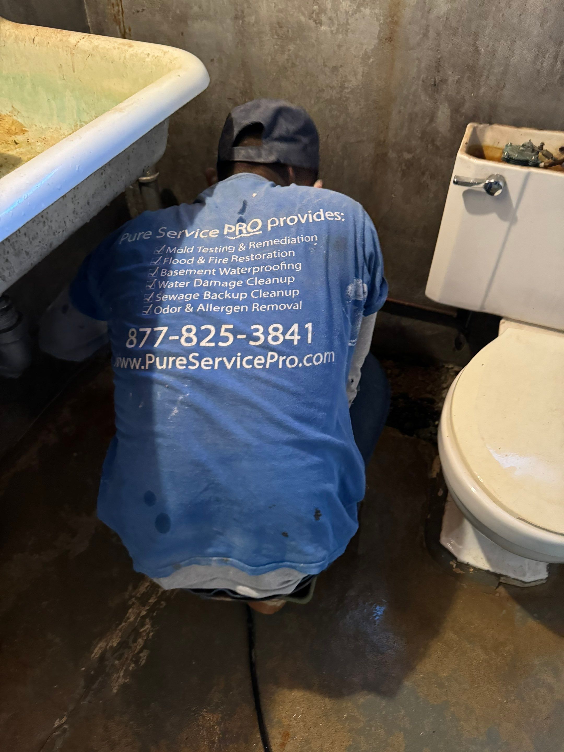 Interior French Drain Washington Township, NJ by Pure Service Pro, LLC 