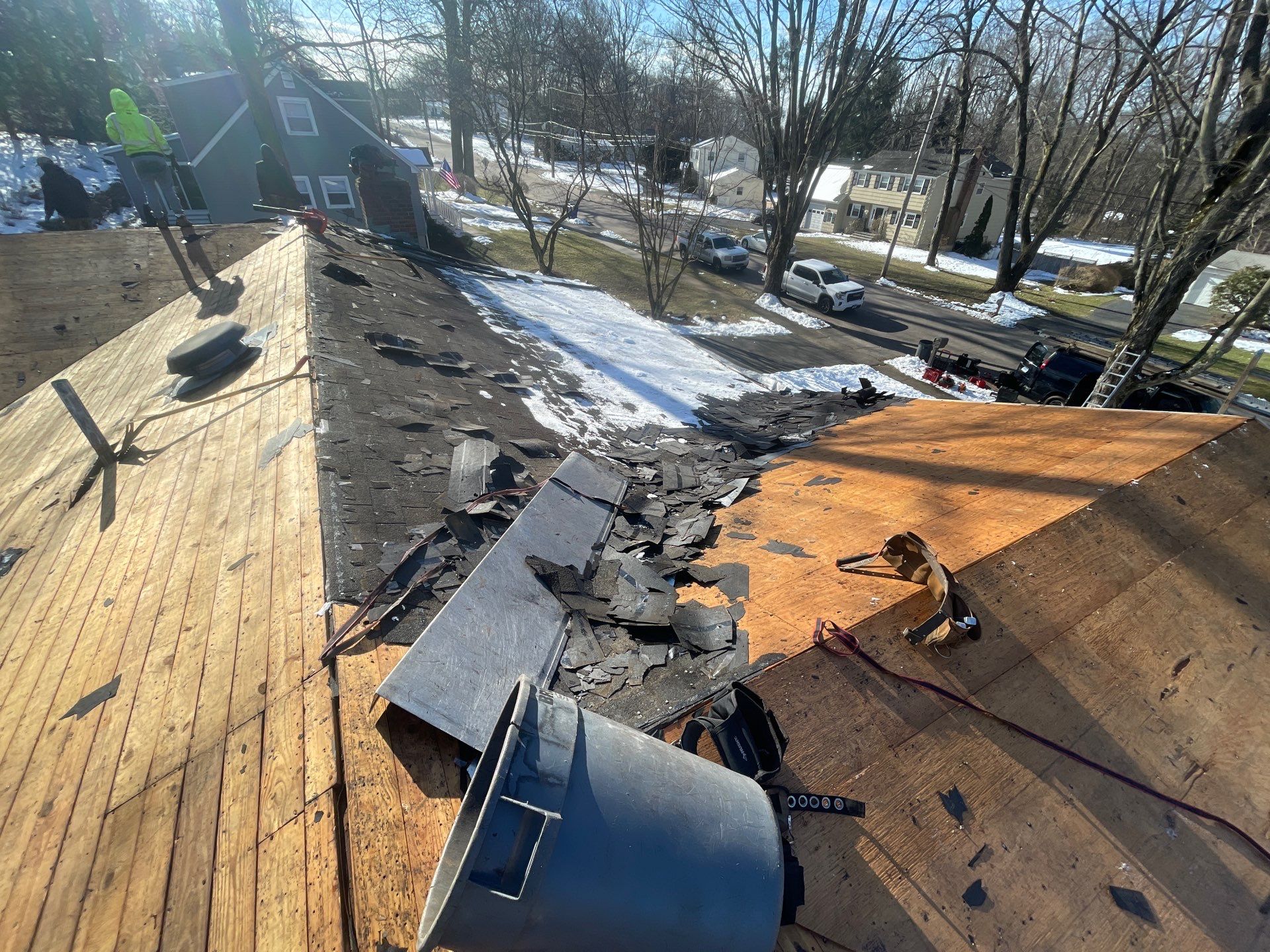 Residential Roofing Installation using Owens Corning Duration Estate Gray by A Plus Exterior