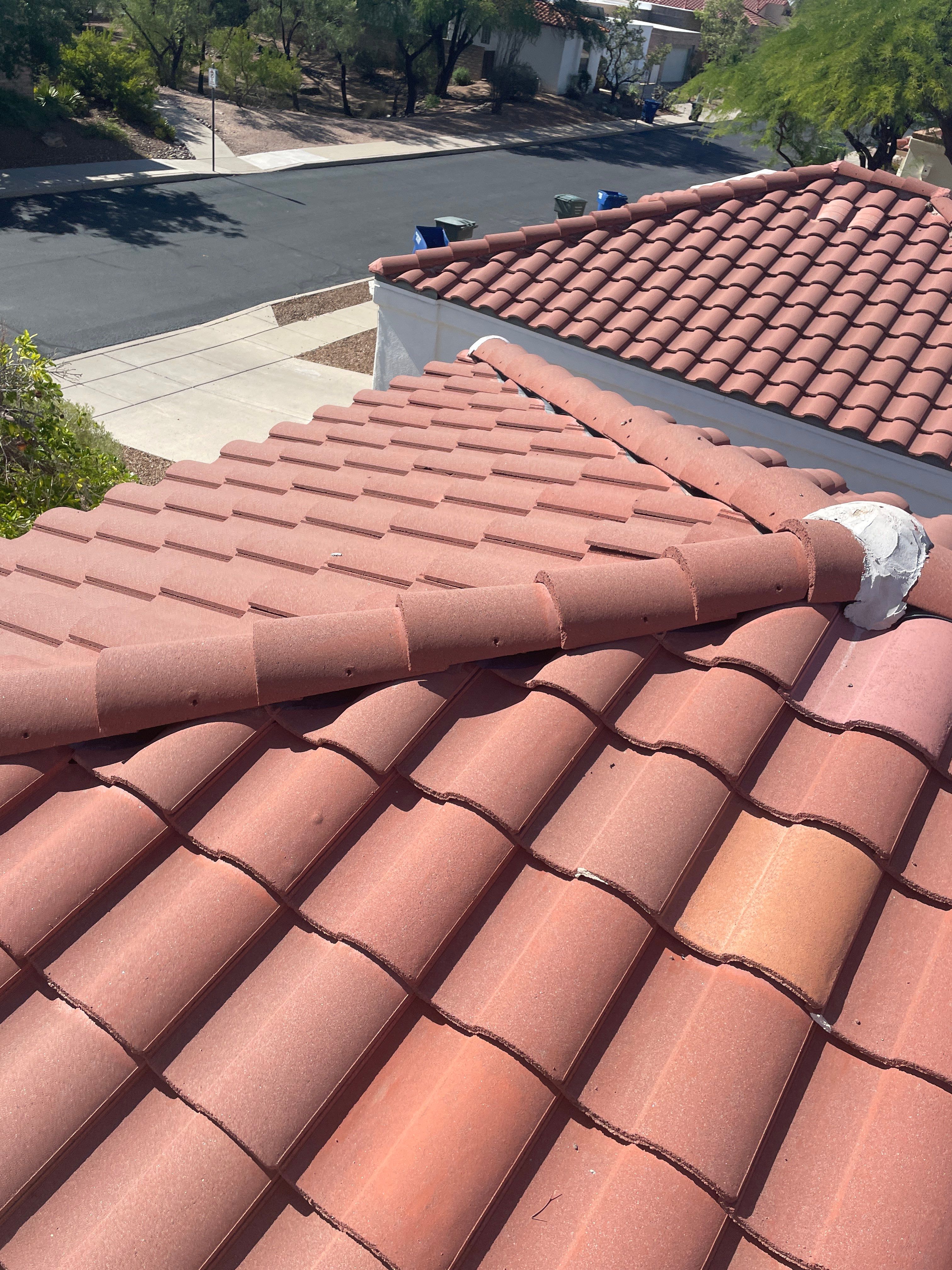 Tucson Residential Roof Restoration with Tile and Elastomeric Coating by West Coast Roofing AZ