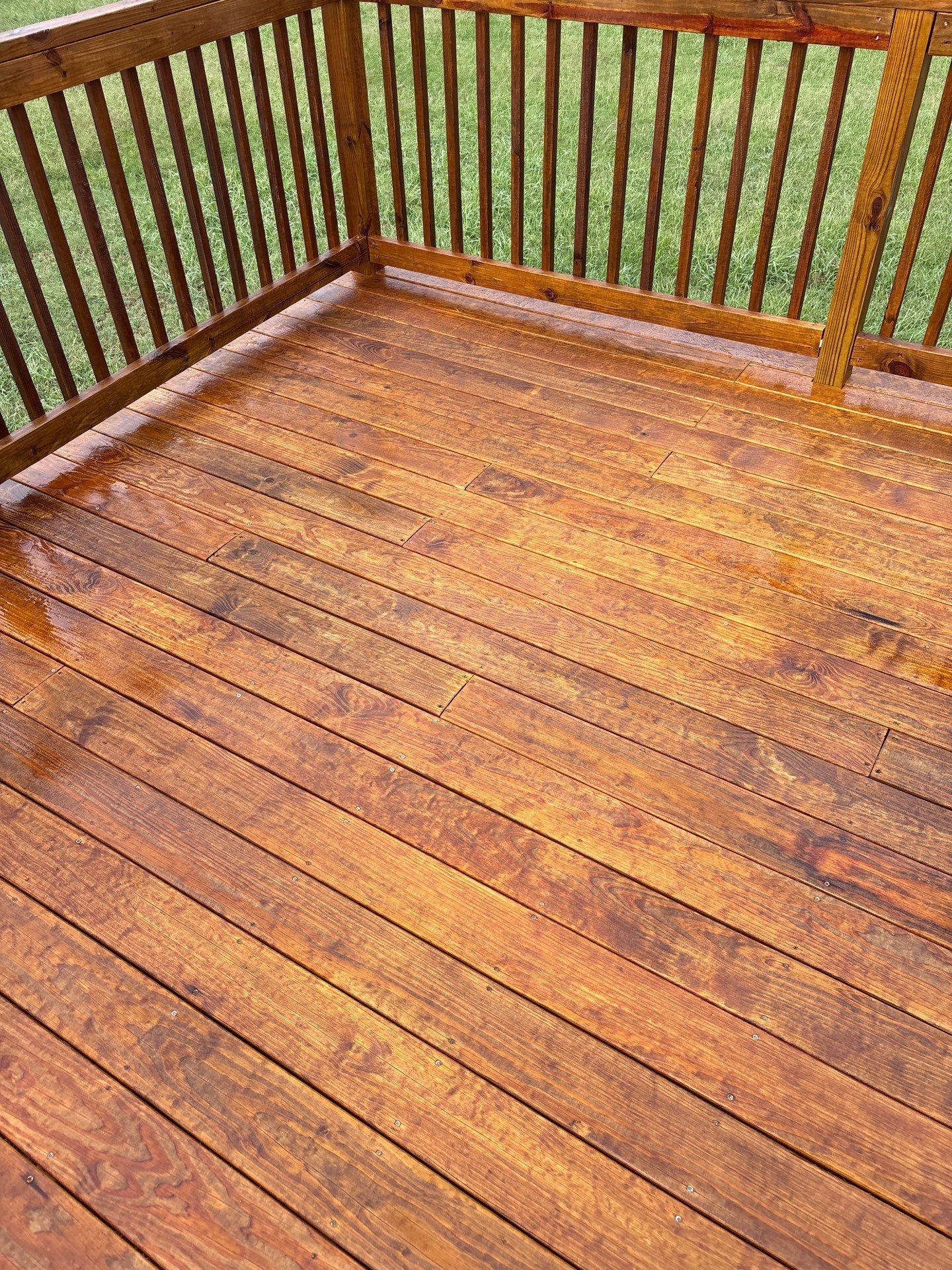 Concrete Walk Way and Wood Deck using Wood and Concrete Sealant by DuraSeal