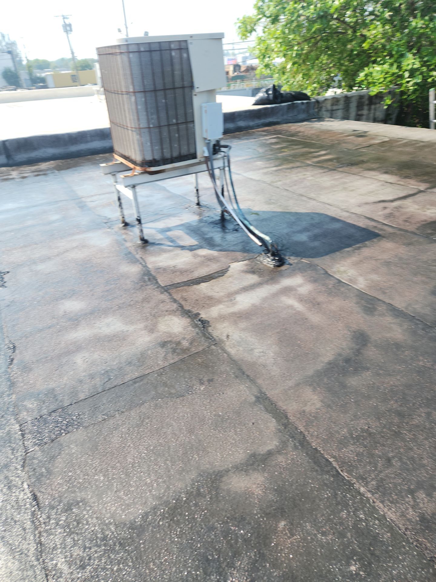 Flat Roof Repair on Commercial building in Fort Lauderdale by Aastro Roofing