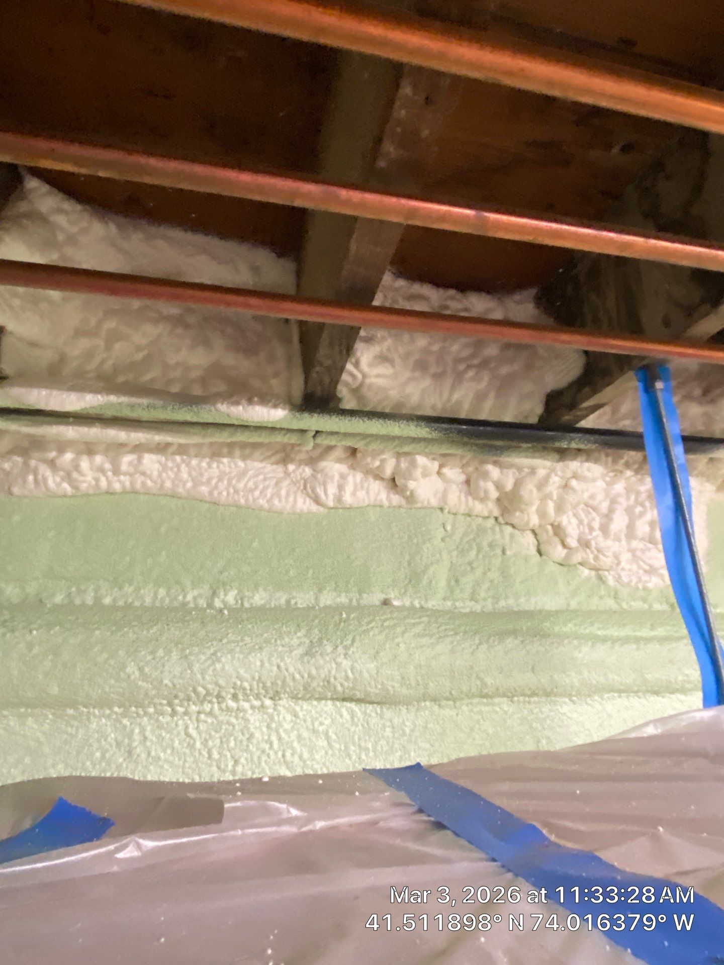 Attic Insulation using open cell spray foam by NYS Foam & Energy