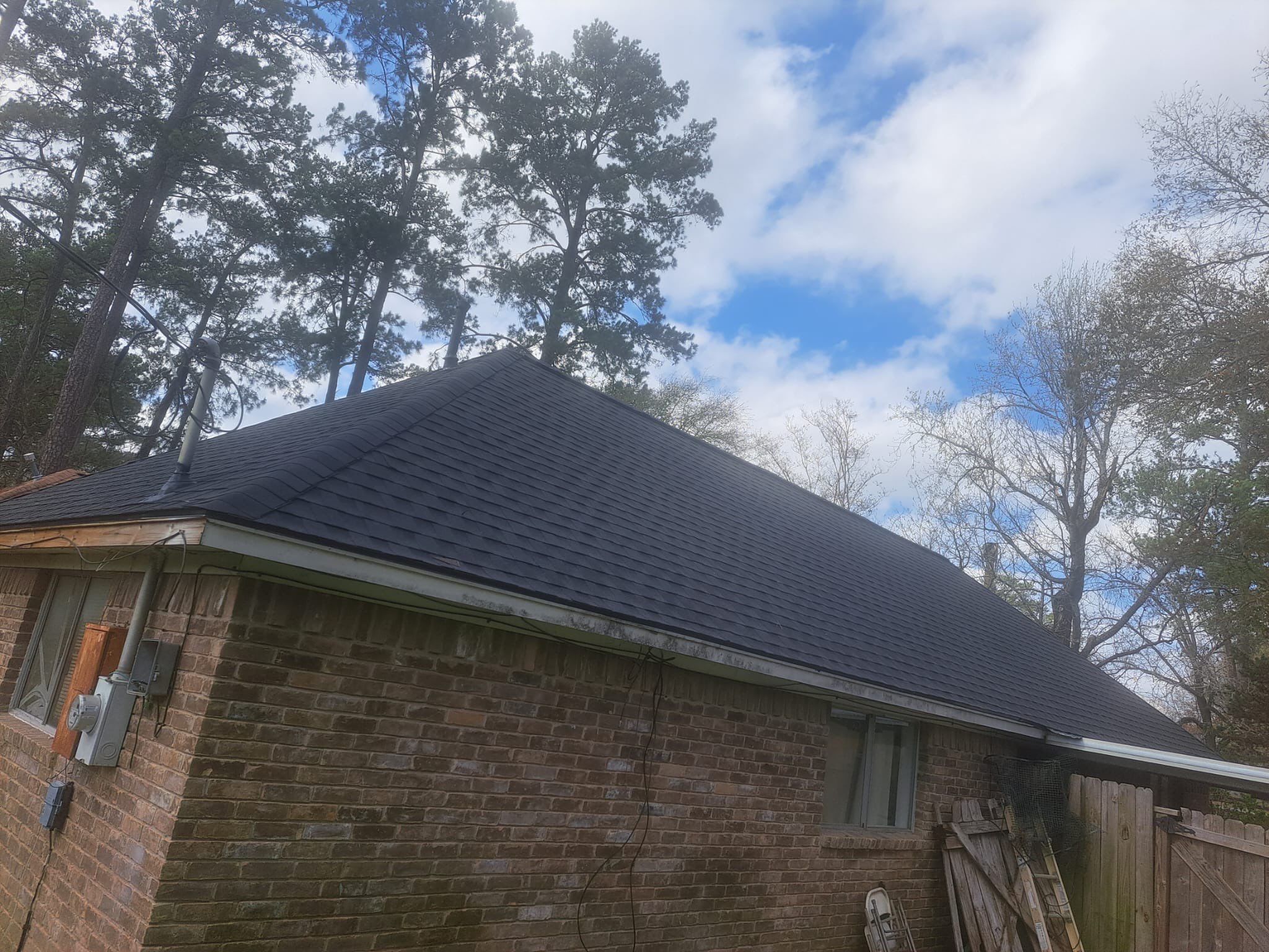 Moss-Covered Roof Made New — Conroe, TX by PL Roofing & SB Roofing, LLC.