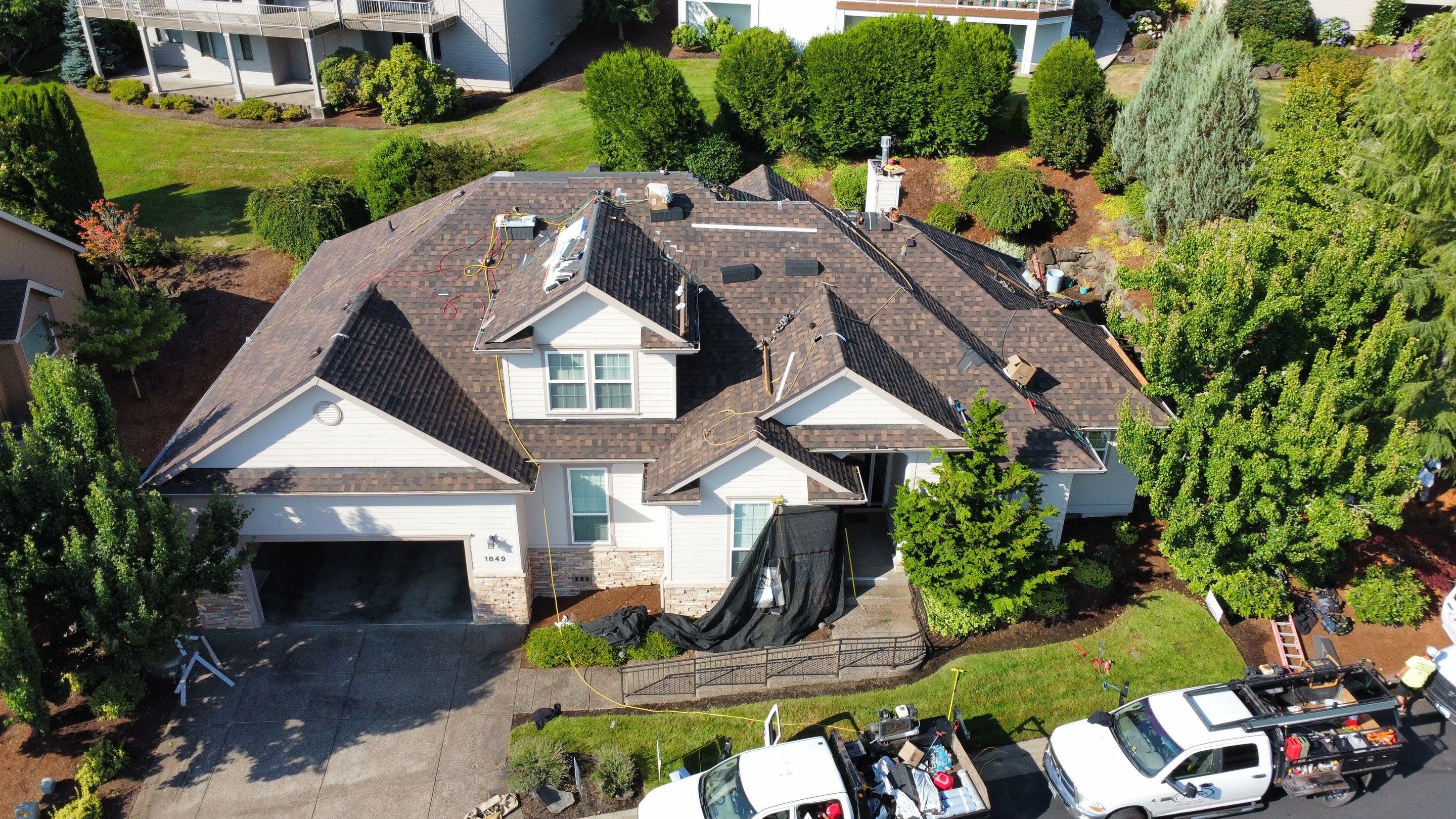 Residential Roofing Installation using IKO Dynasty (Color: Shadow Brown) by Orezona Building & Roofing Company, Inc.