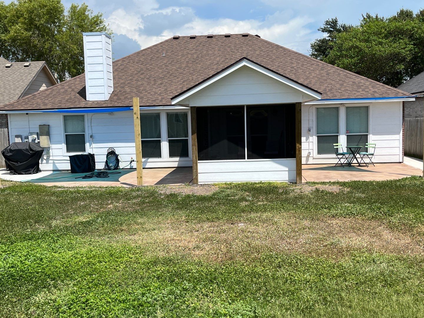 Back Yard Shade by Bayfront Roofing and Construction