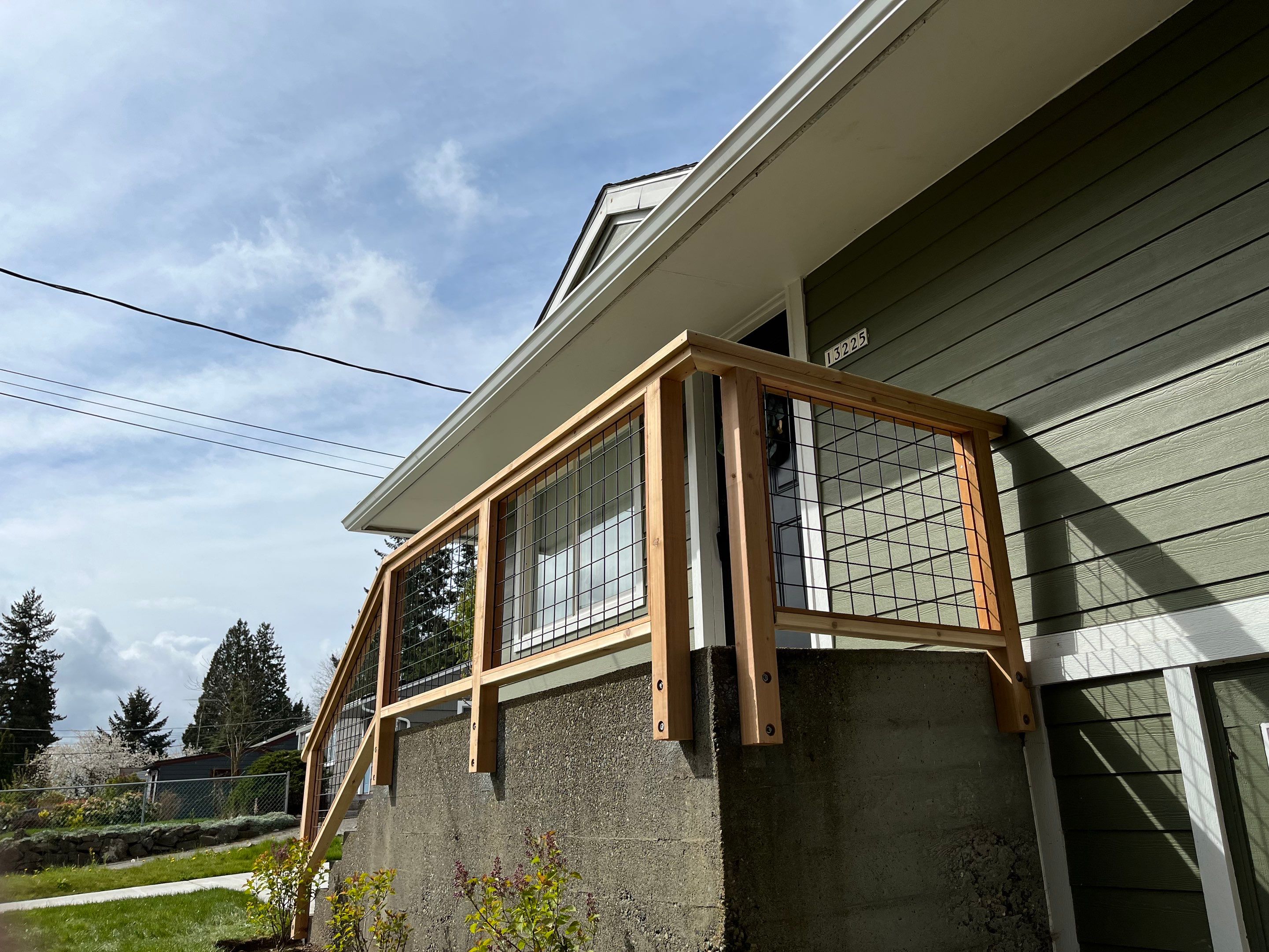 Burien Hogwire Railing  by Alki deck builders 