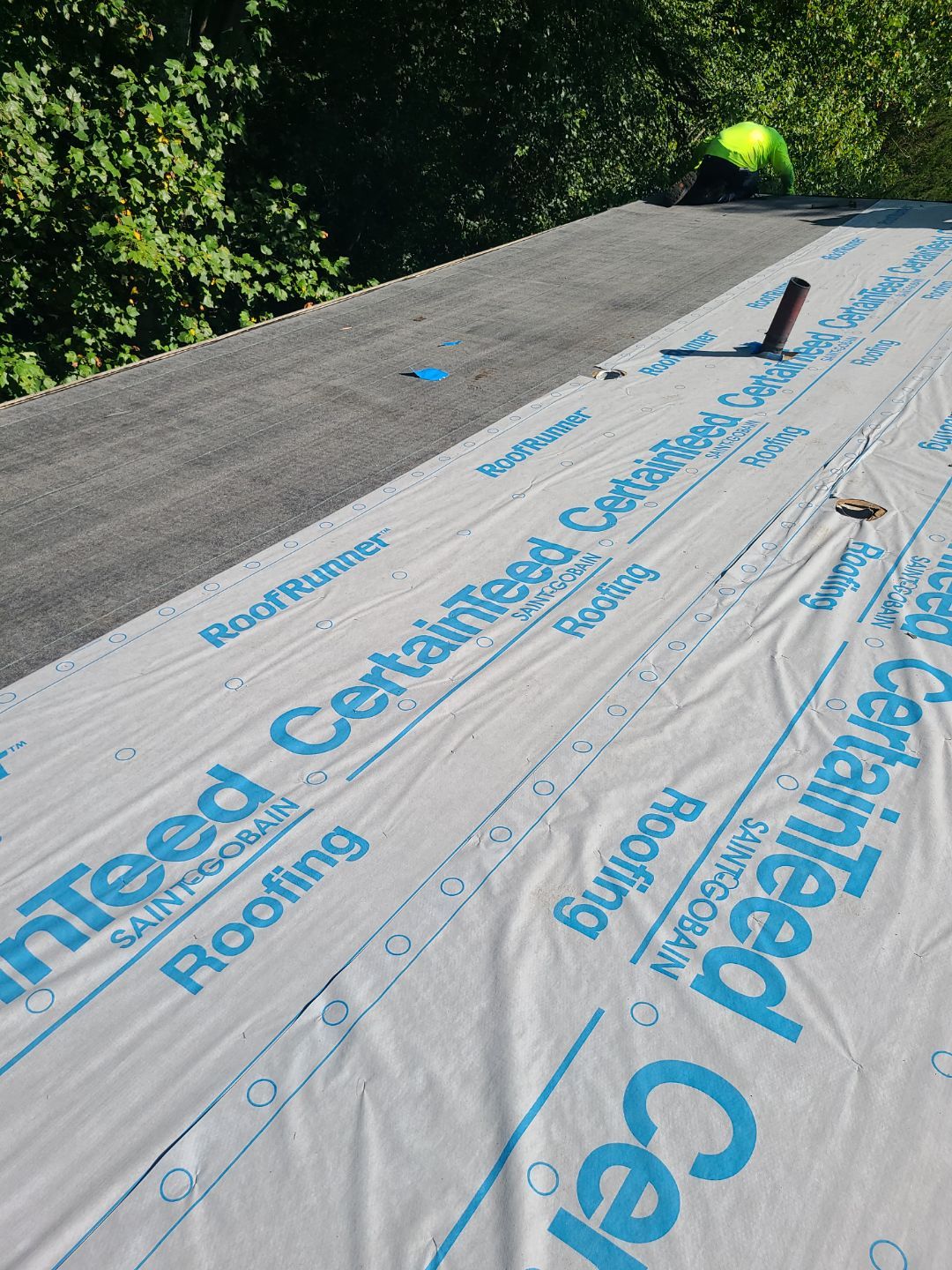 Burke: Residential Roof Installation with CertainTeed Landmark Pro Designer Shingles in Max Def Charcoal Black by RM Banning, Inc.