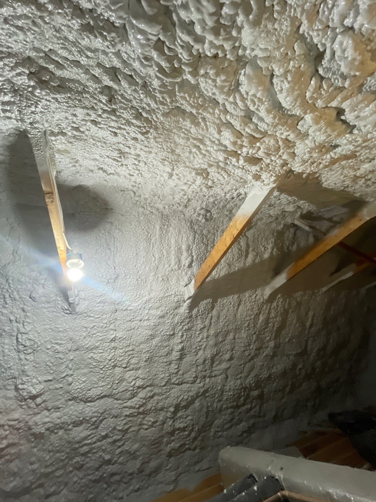 Attic Insulation using open cell spray foam by NYS Foam & Energy