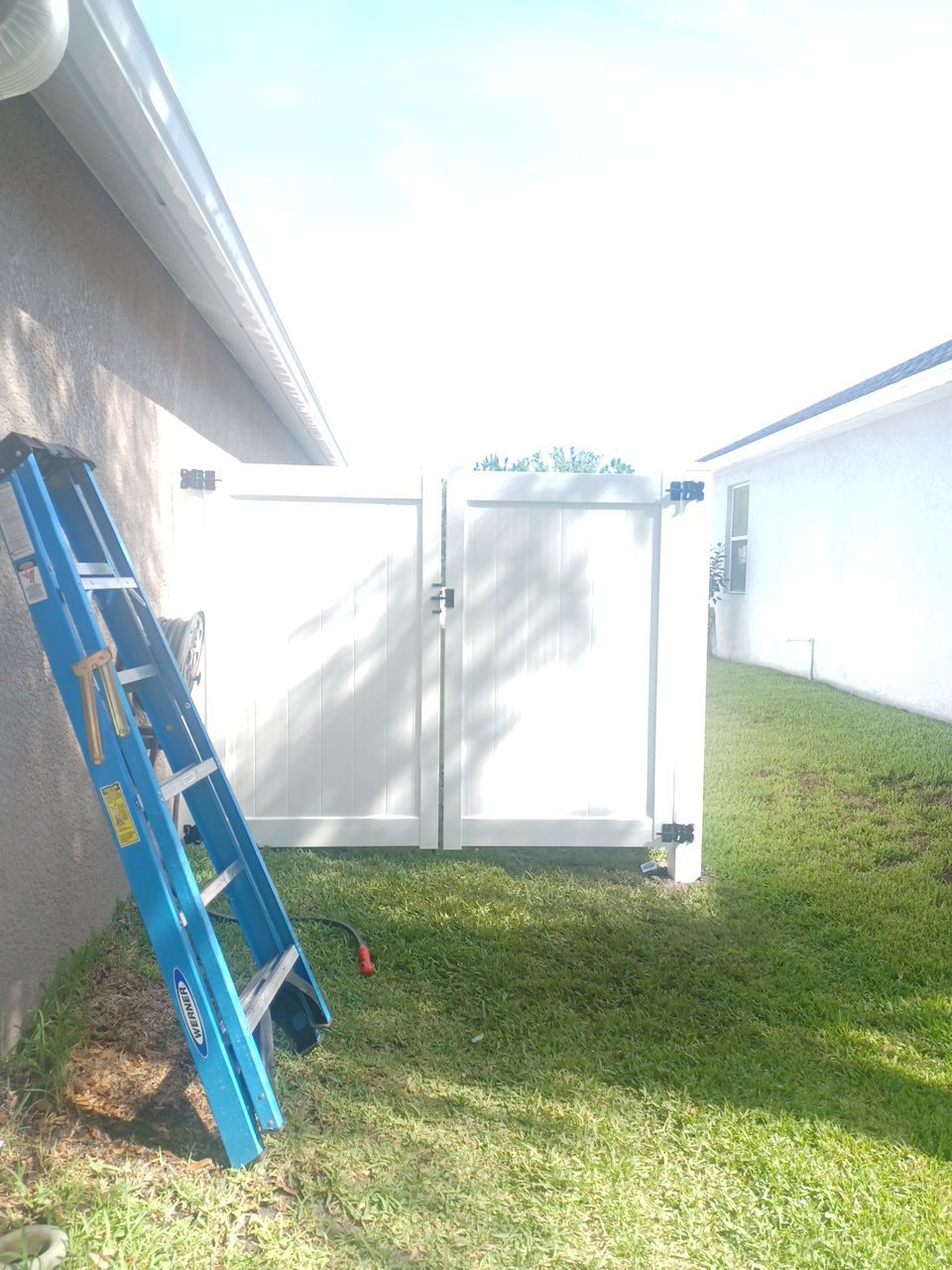 Parrish, FL 6ft. Tall White Vinyl Privacy with 4ft. Tall White Vinyl Spaced Picket Fence by Asap fence and gates, LLC