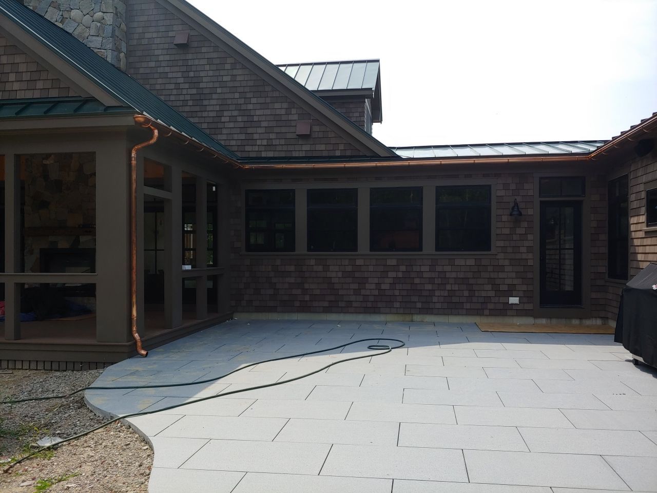 Gutter Installation using 6" Half Round Copper Gutter in Bourne by Gutter Pro Enterprises