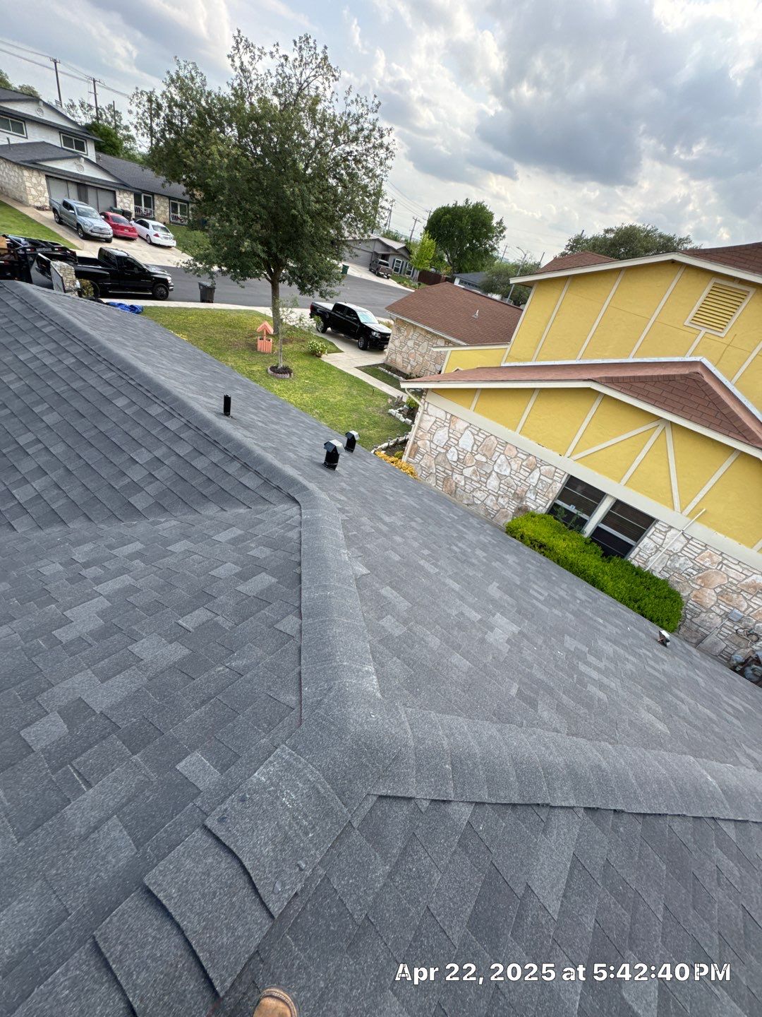 Onyx Black Roof Replacement & Solar Panel Reinstallation | San Antonio, TX by Ayan Roofing, LLC
