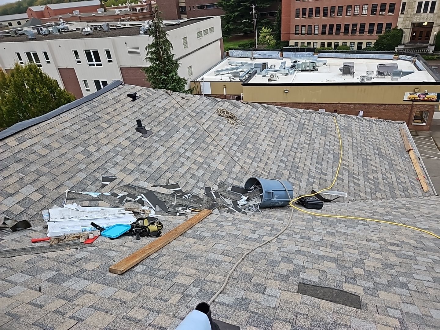 Commercial Roofing Installation using IKO Dynasty (Color: Biscayne) by Orezona Building & Roofing Company, Inc.