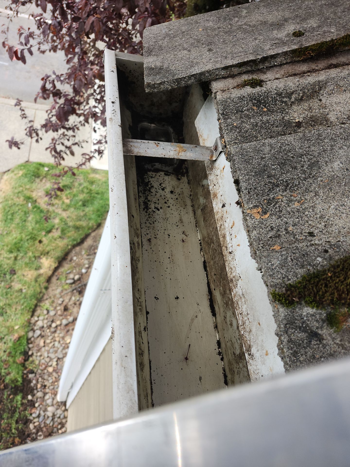 HOA gutter cleaning after photo.