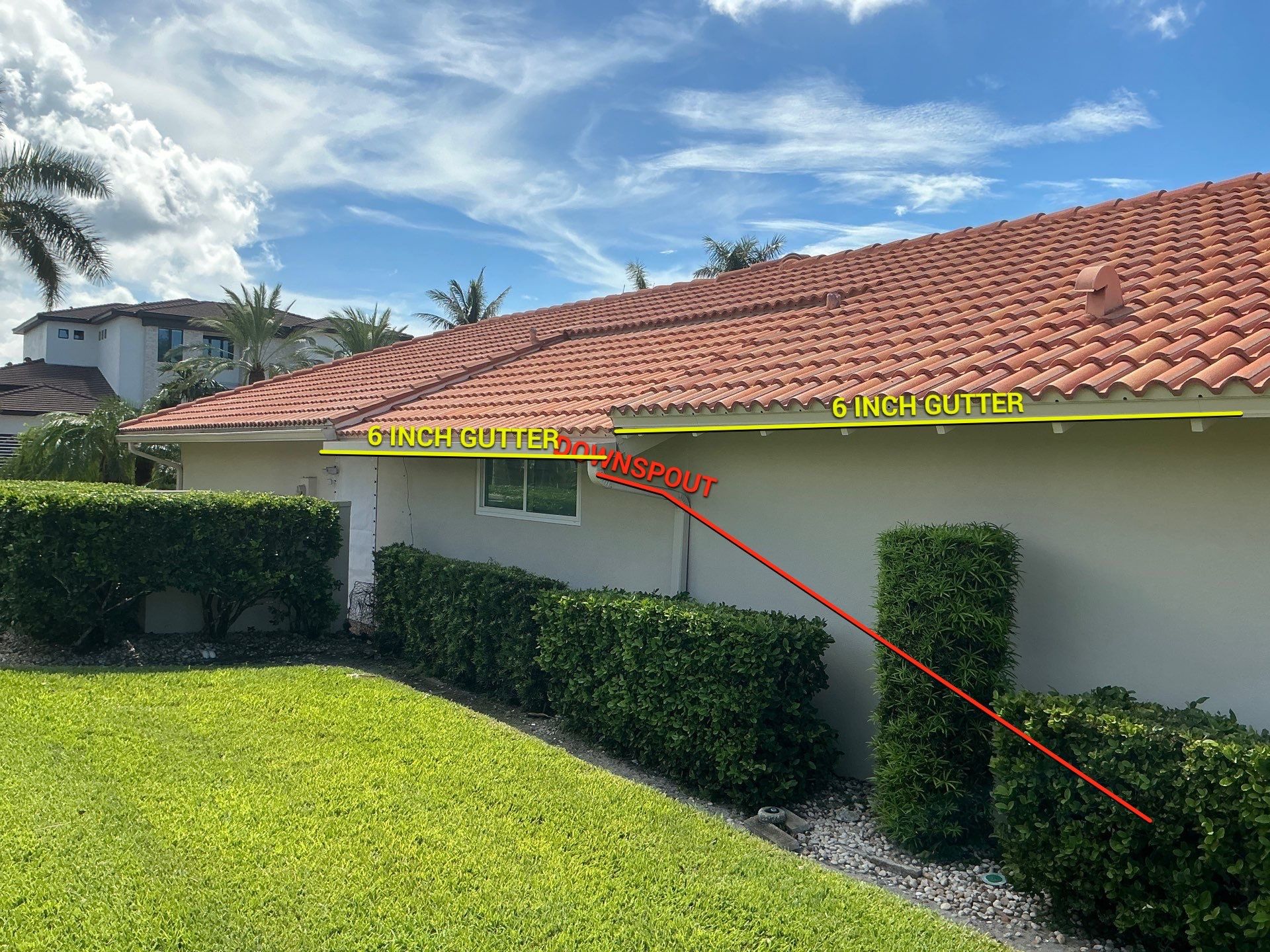 Cameo Gutters using 6 Inch Seamless Gutters in Sarasota FL by Gutter Professors