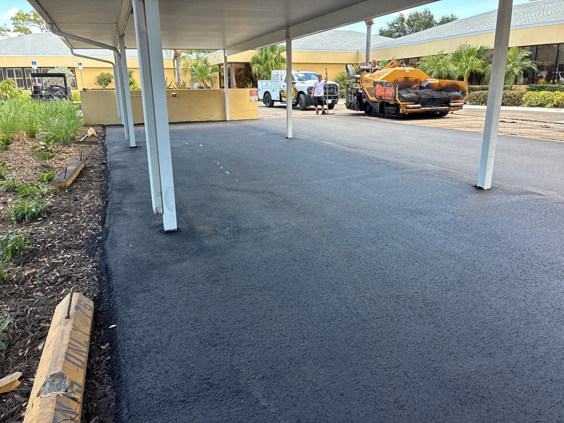 Comprehensive Parking Lot Mill and Overlay with Custom Line Striping in Venice by Everline Coatings & Services - Southwest FL