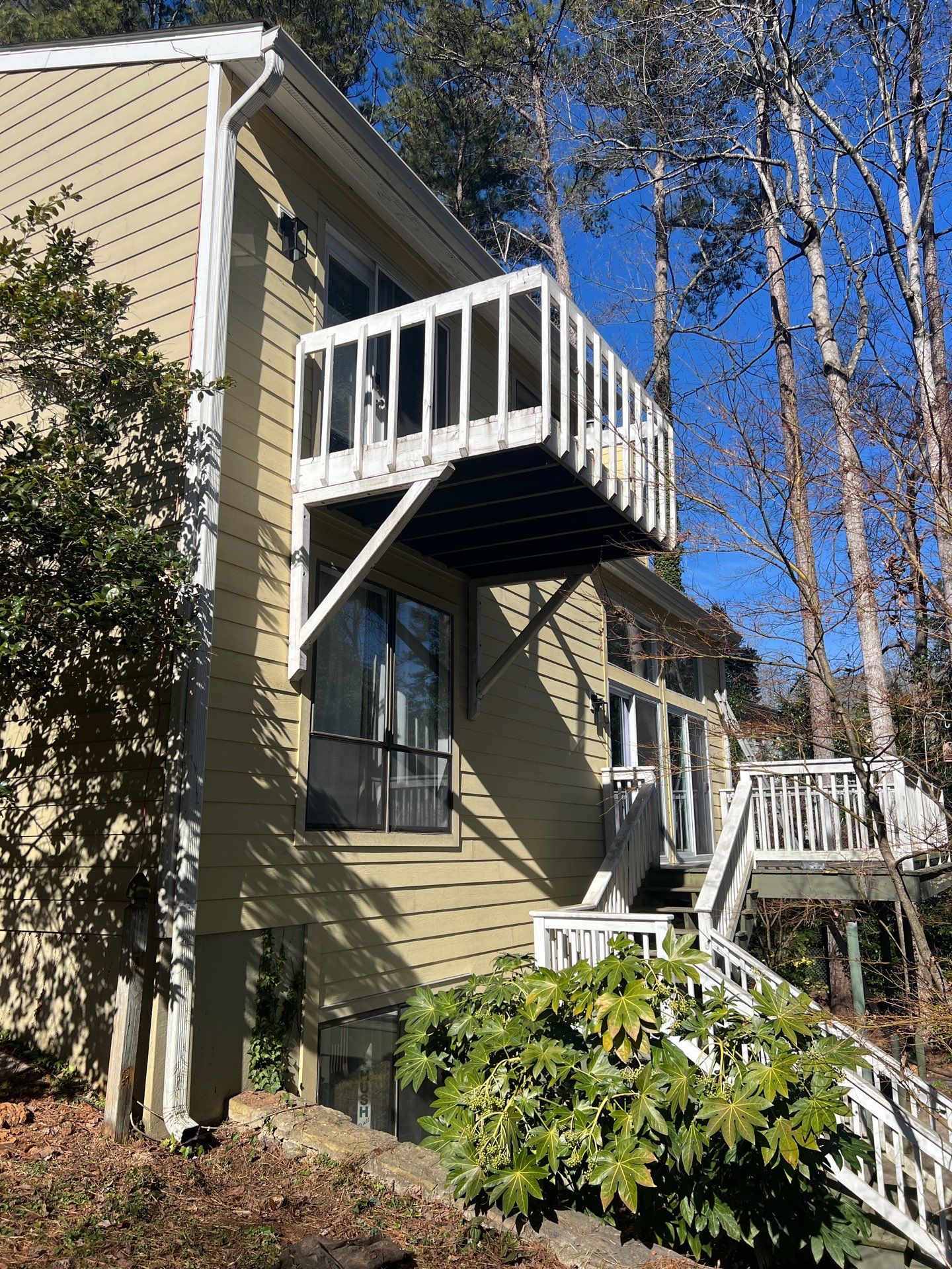 Exterior Painting with Accent Color and James Hardie Siding Installation in Marietta, GA by Nelson Exteriors