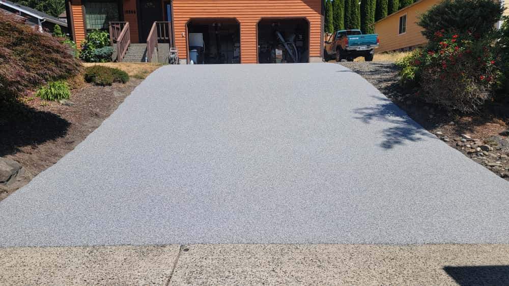 Steep Driveway Strength in Poseidon Vuba Stone  by Concrete Coating Experts Inc.