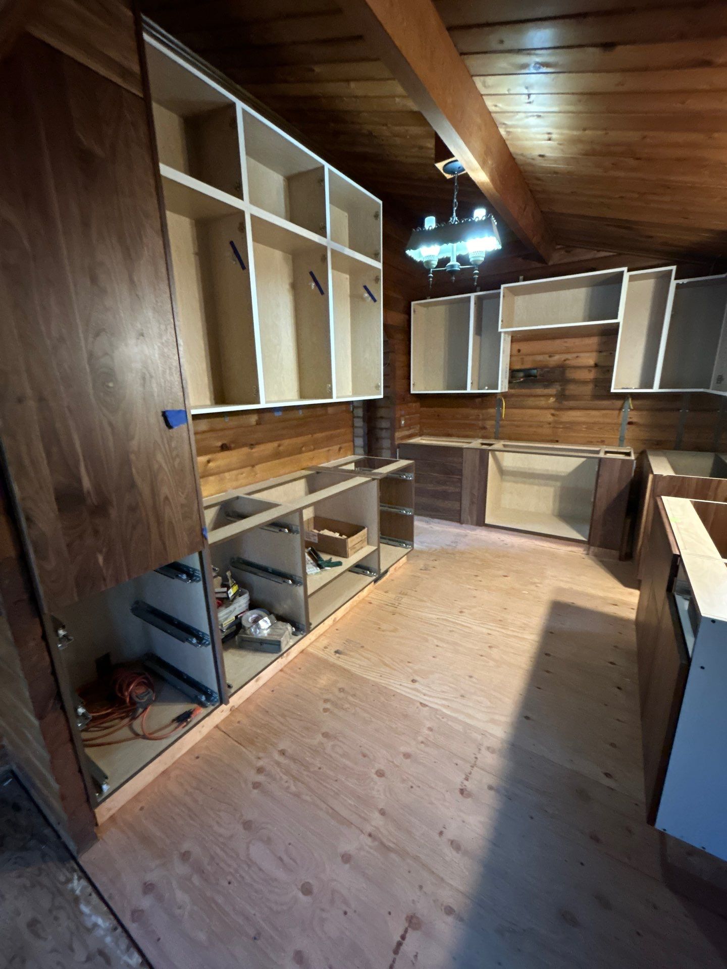 Kitchen Transformation in Newberg Log Cabin by Pinnacle Contractors