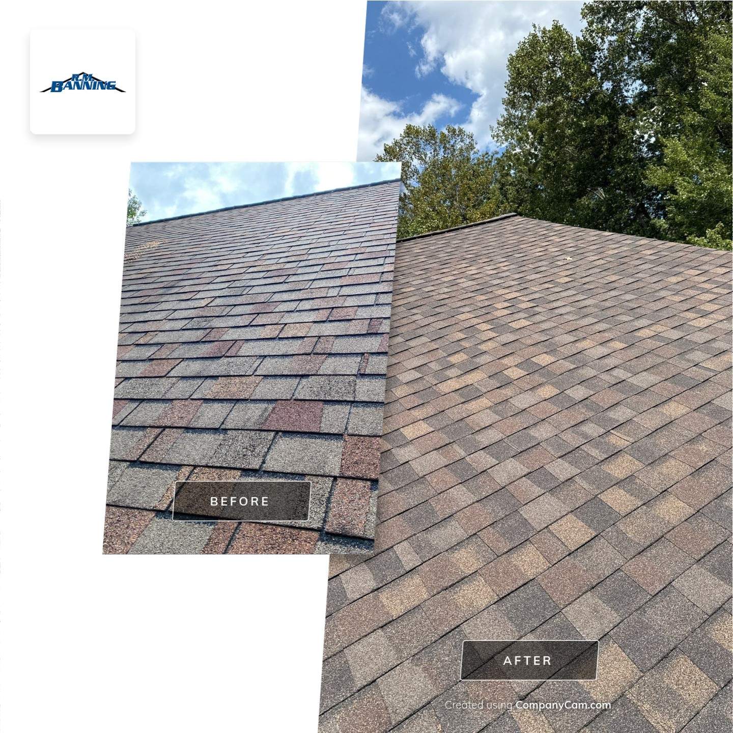 Fairfax station: Residential Roof with CertainTeed Landmark Pro in Max Def Shenandoah  by RM Banning, Inc.