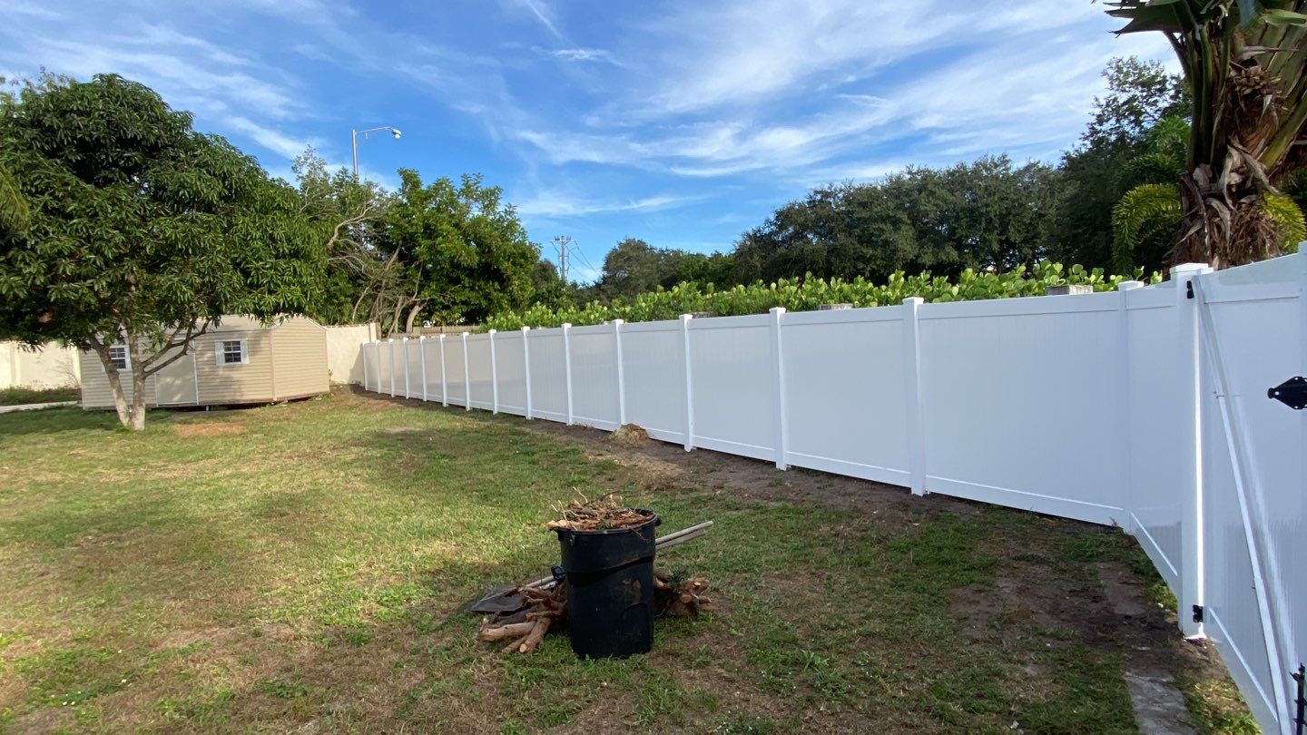 Sarasota, FL White Vinyl Privacy Fence by Asap fence and gates, LLC