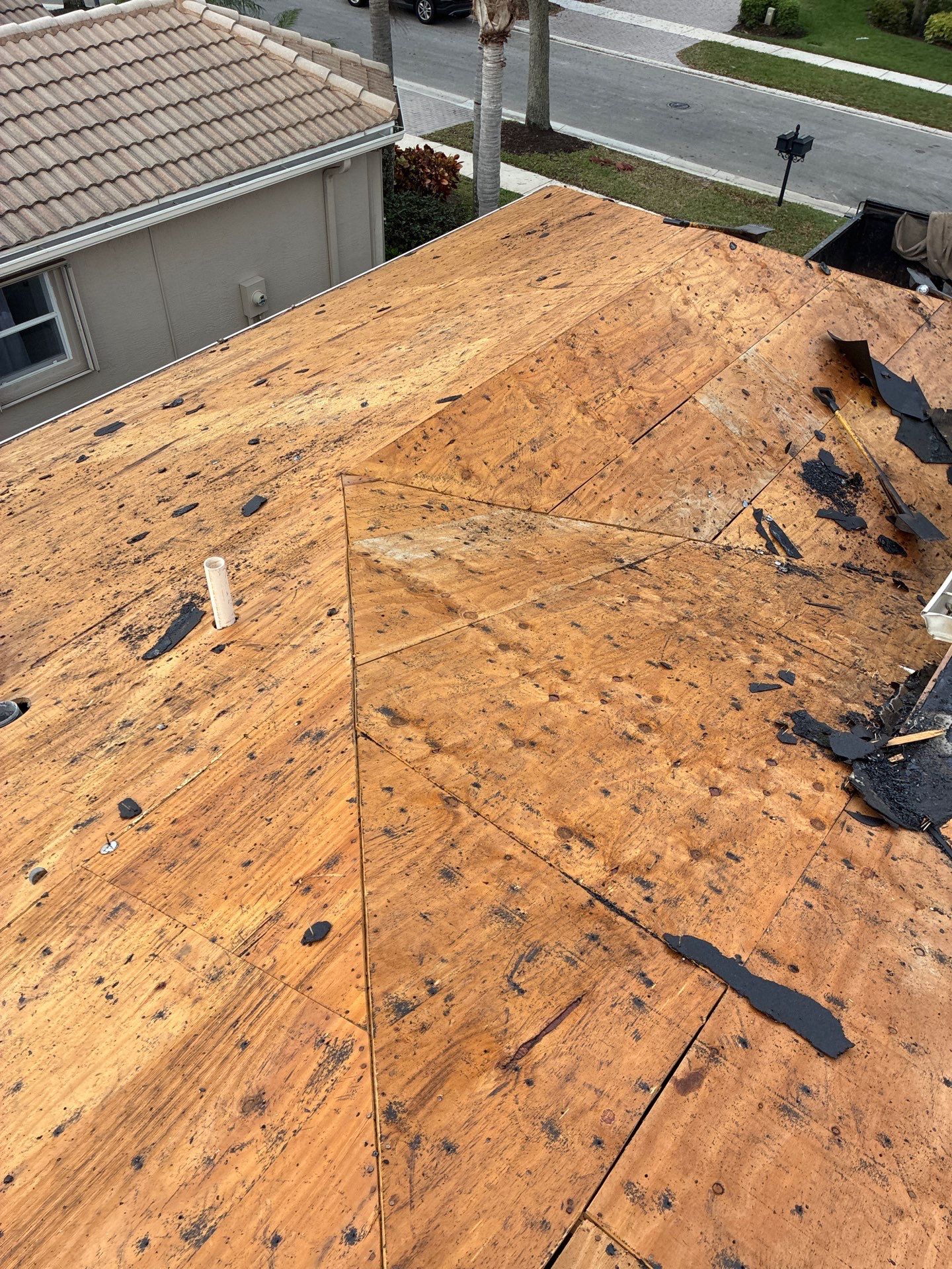 Full Concrete S-Tile Roof Replacement and Deck Repair in Wellington by Aastro Roofing