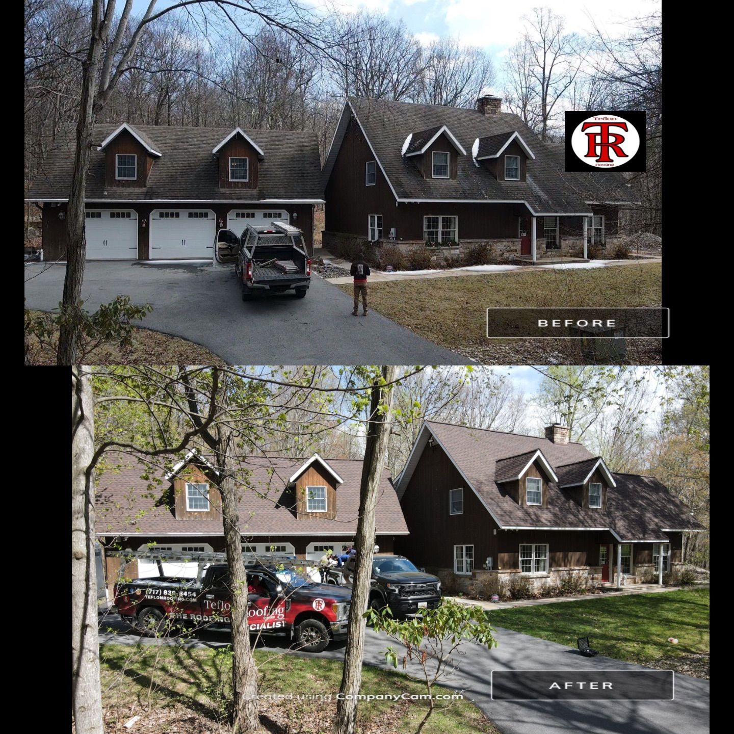 Roofing Installation using Gaf Hdz Architectural Shingle -Barkwood by Teflon Roofing