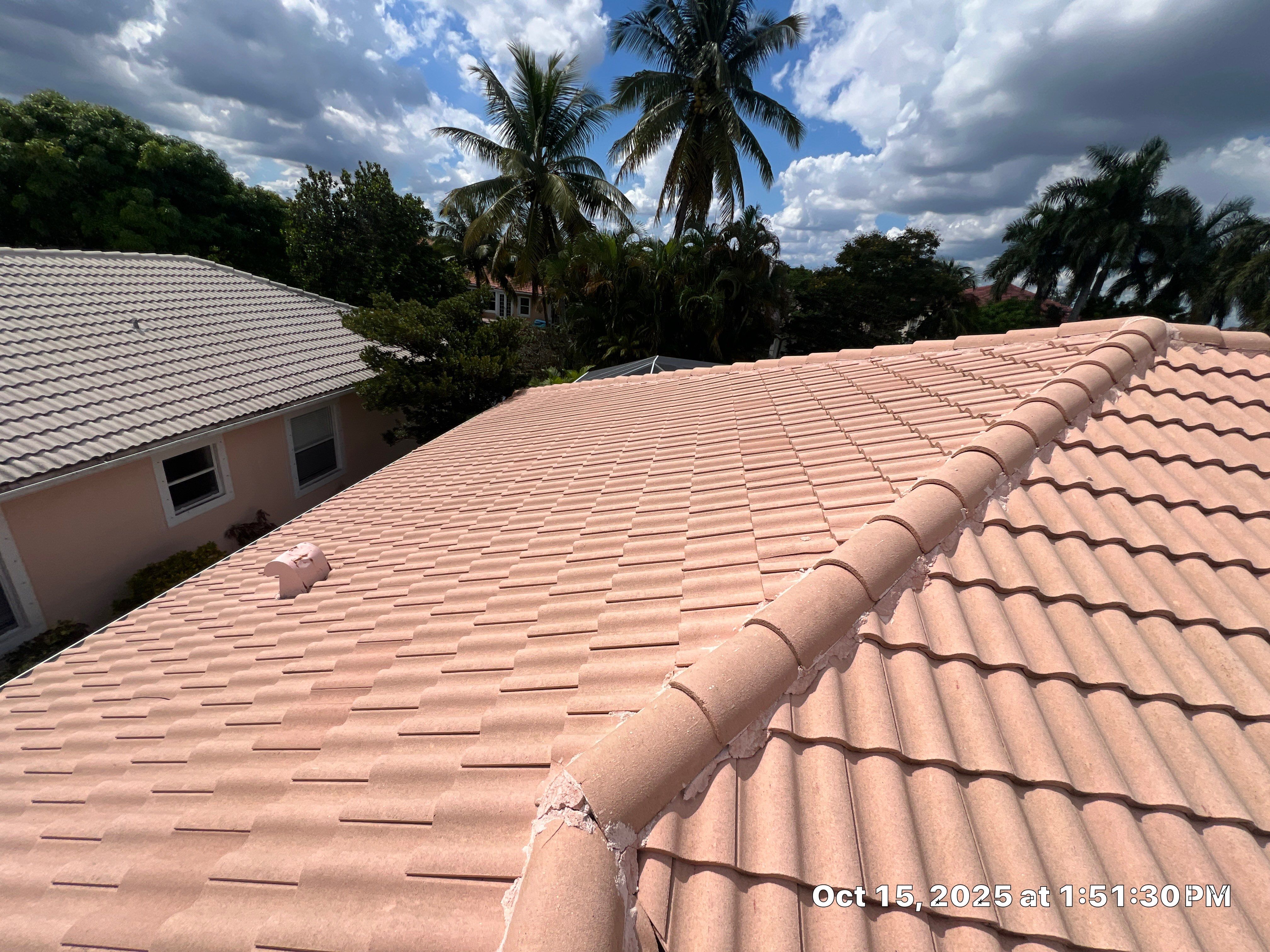 Dirty old Roof Coral Springs by BKB Pressure Cleaning LLC
