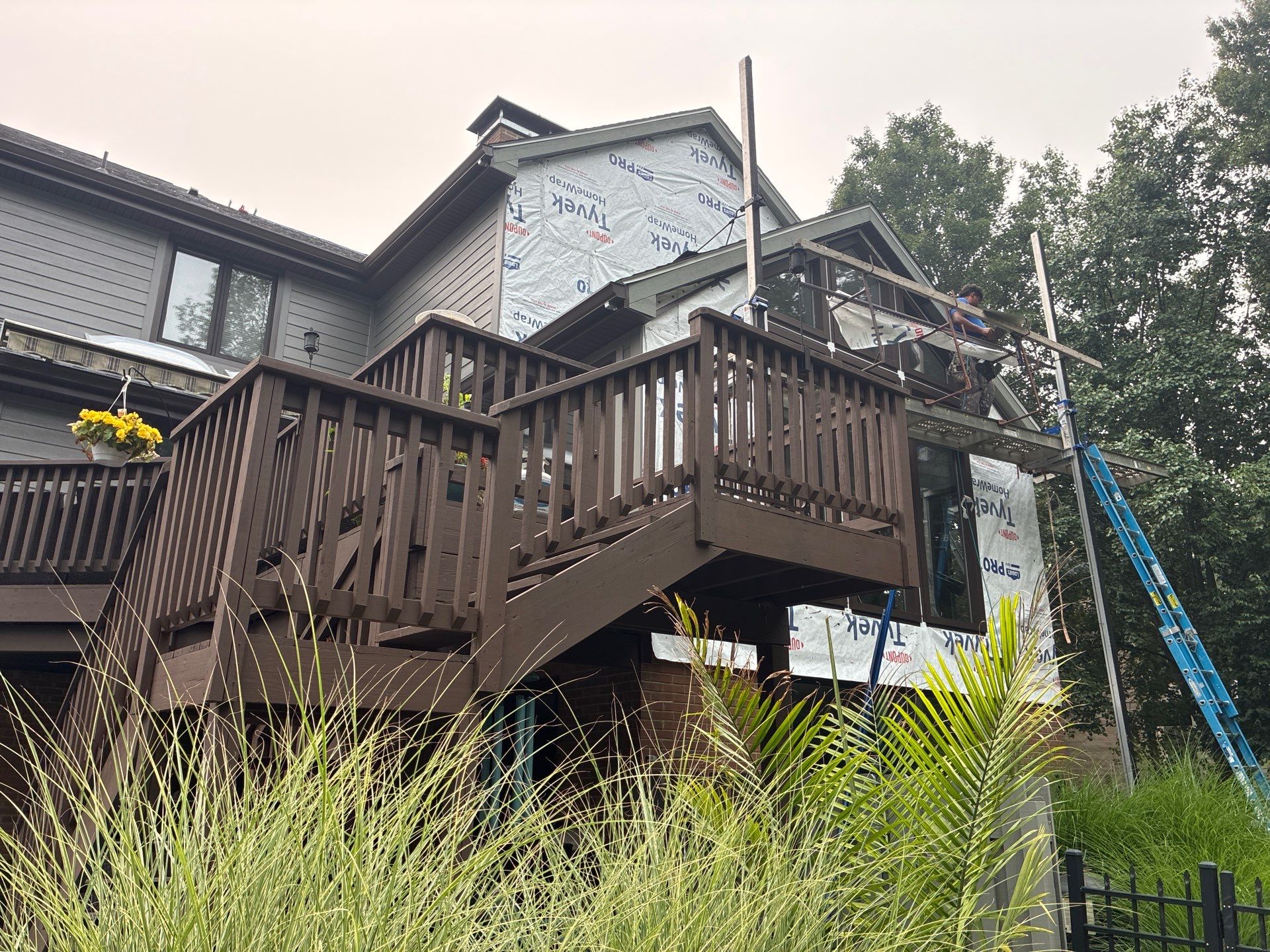 James Hardie Lap & Board and Batten in Aged Pewter at Allison Park by Ideal Siding Pittsburgh