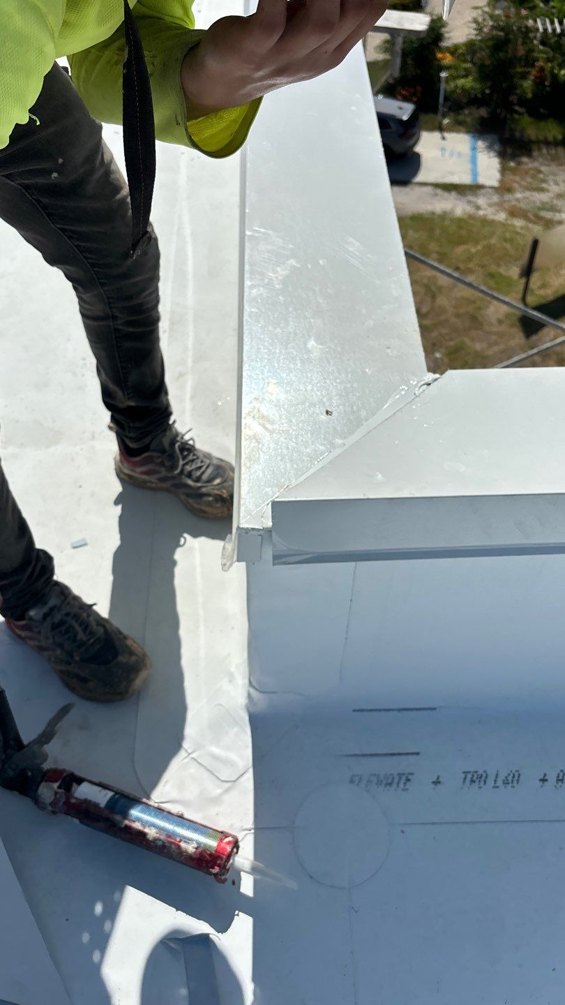 Residential Install of Flat TPO by International Roofing