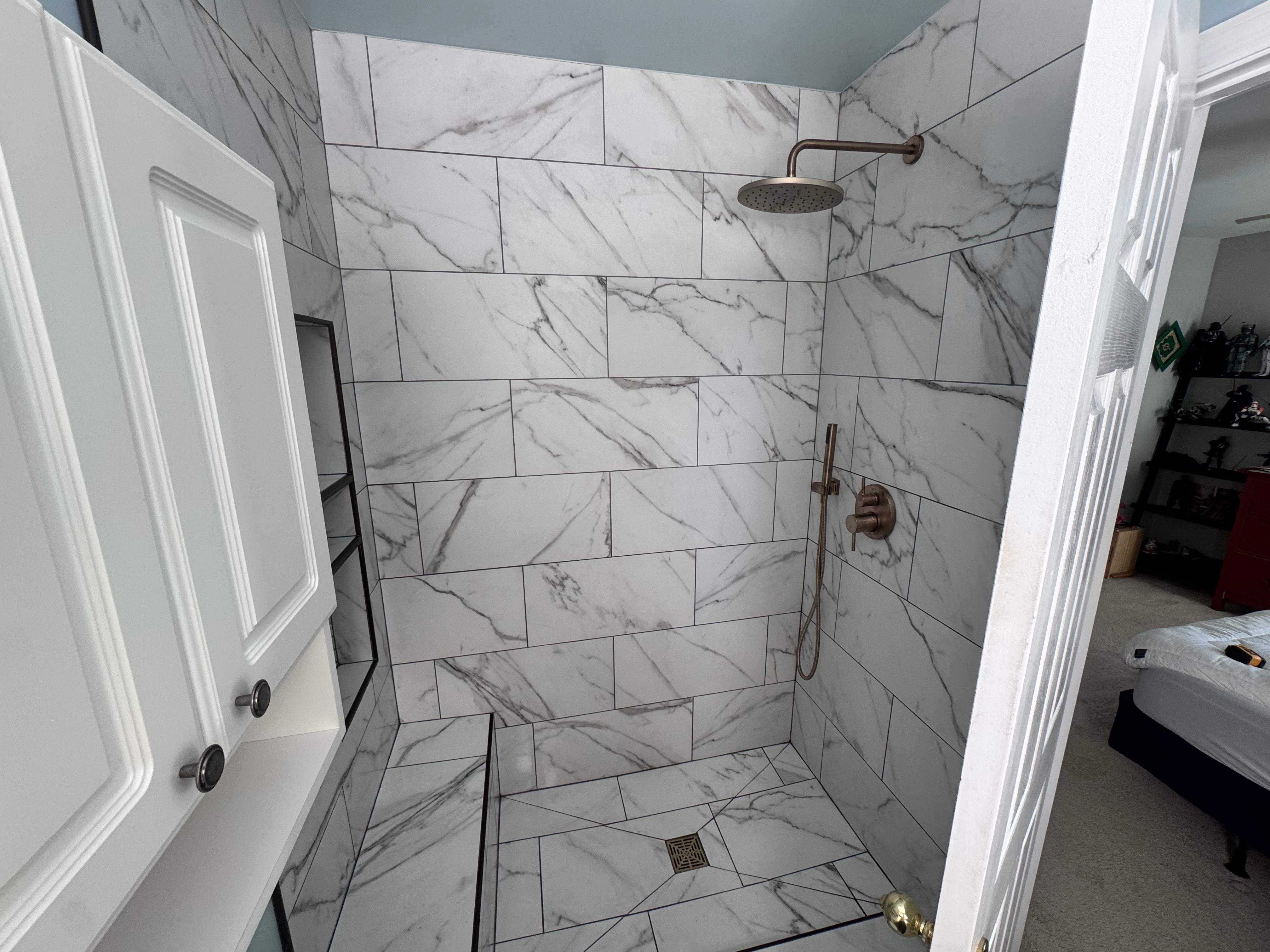 Tub to walk-in shower by Prudencio