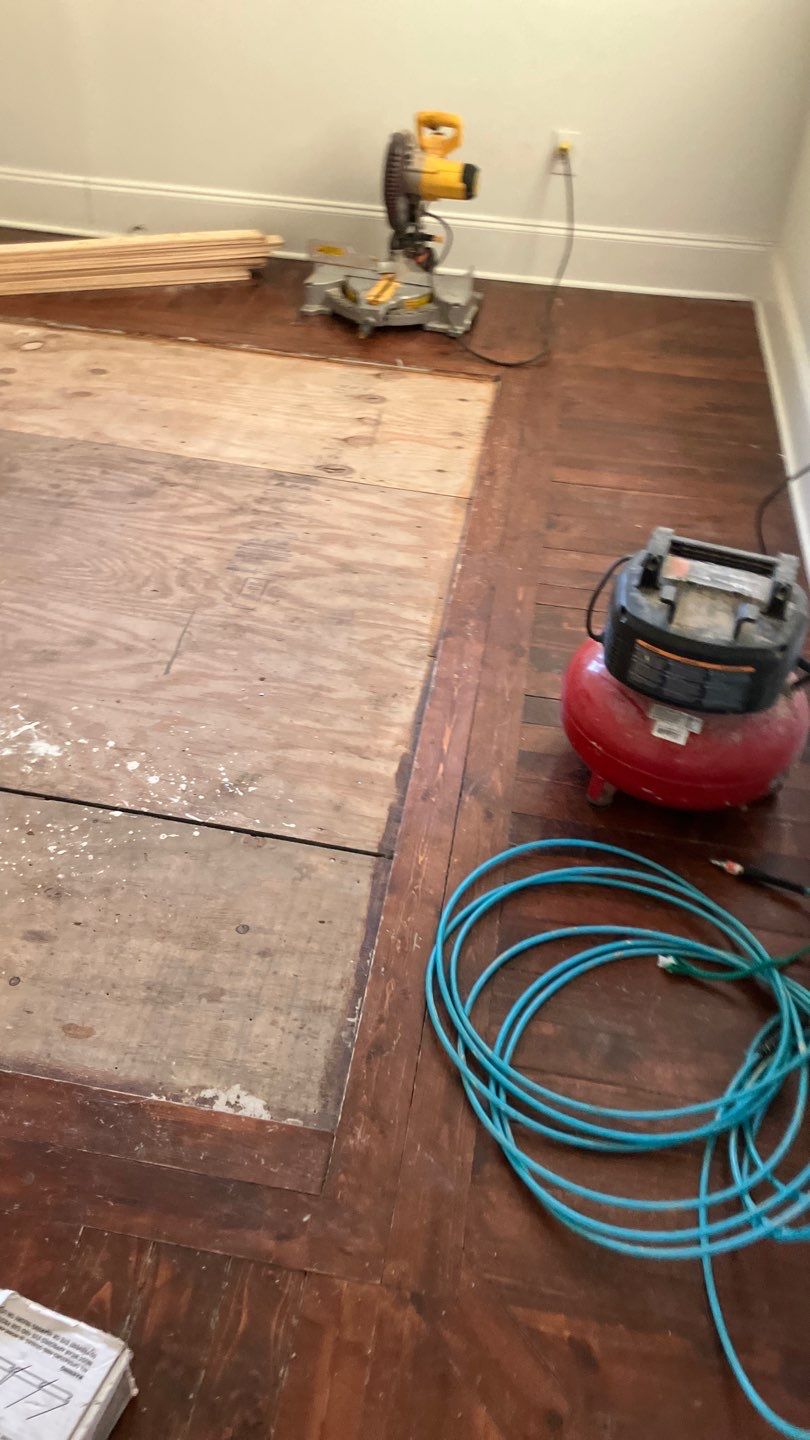 Hardwood Refinish and repair by Footprints Floors of Nashville