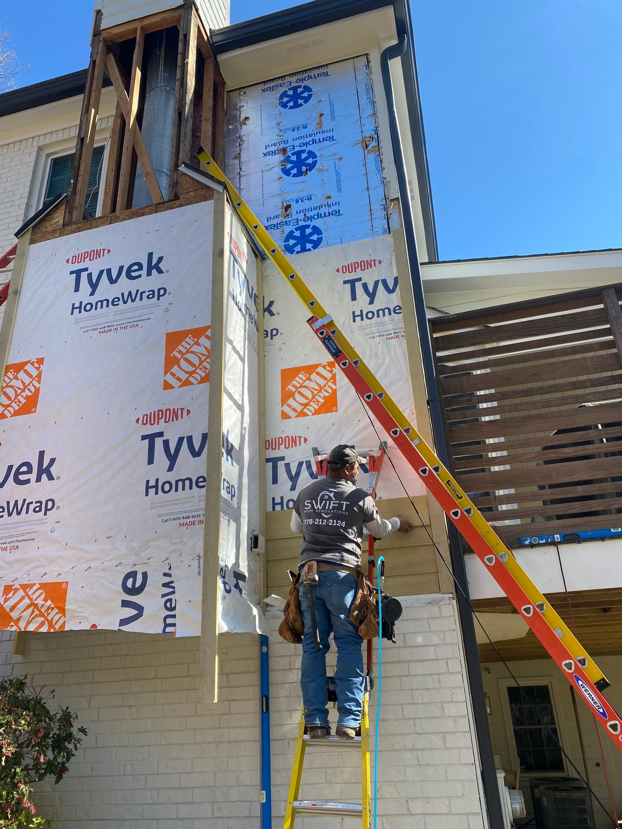 Chimney Chase Siding Repair and Weatherproofing in Roswell by Swift Home Renovations