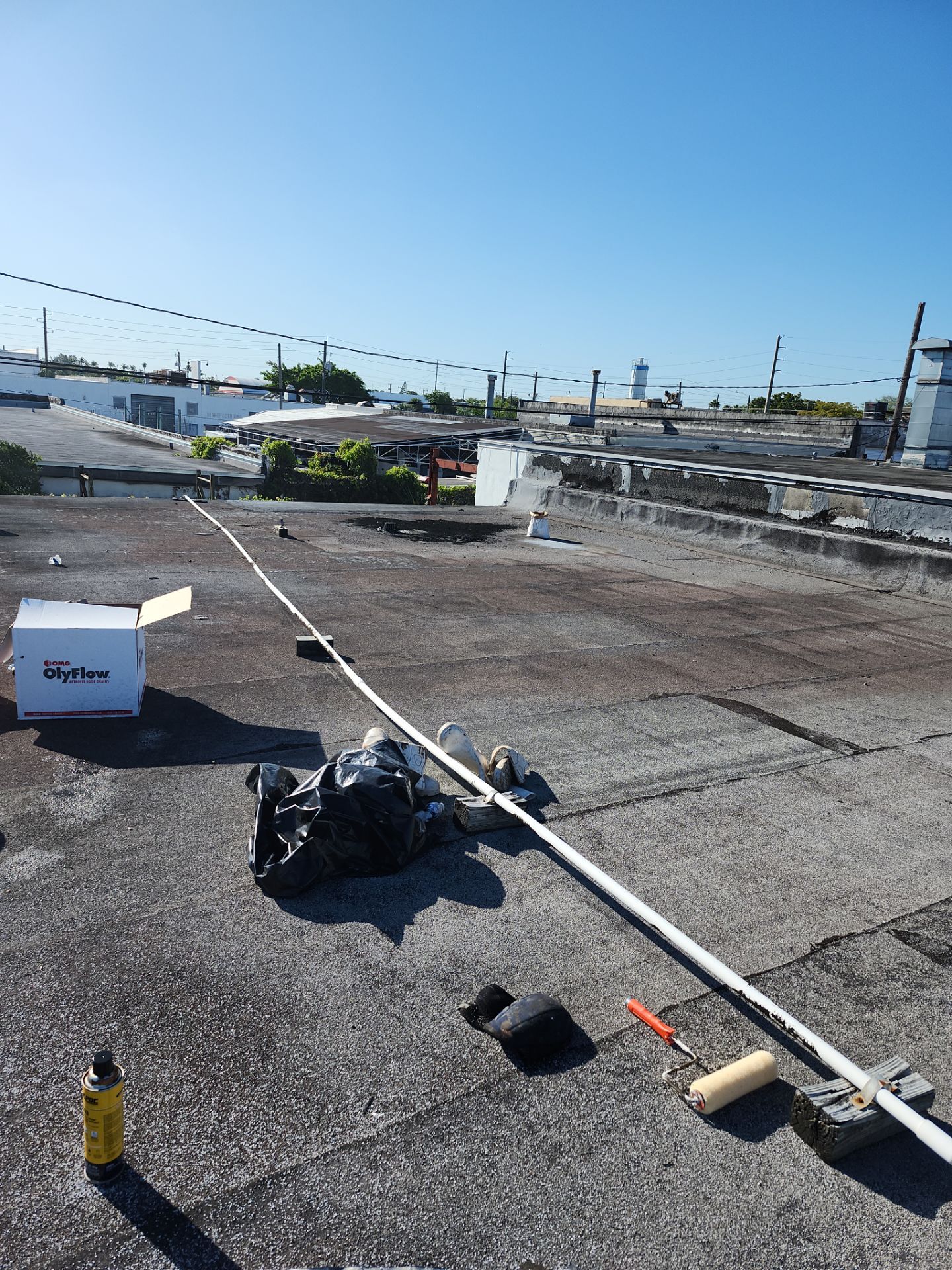 Flat Roof Repair on Commercial building in Fort Lauderdale by Aastro Roofing