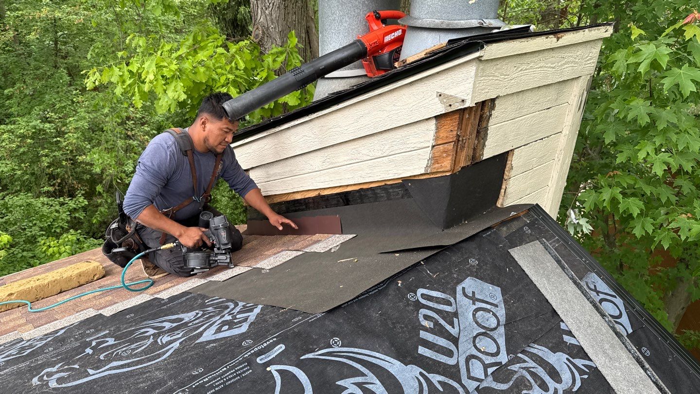 Roof Replacement using Owens Corning Desert Rose by 180 Contractors