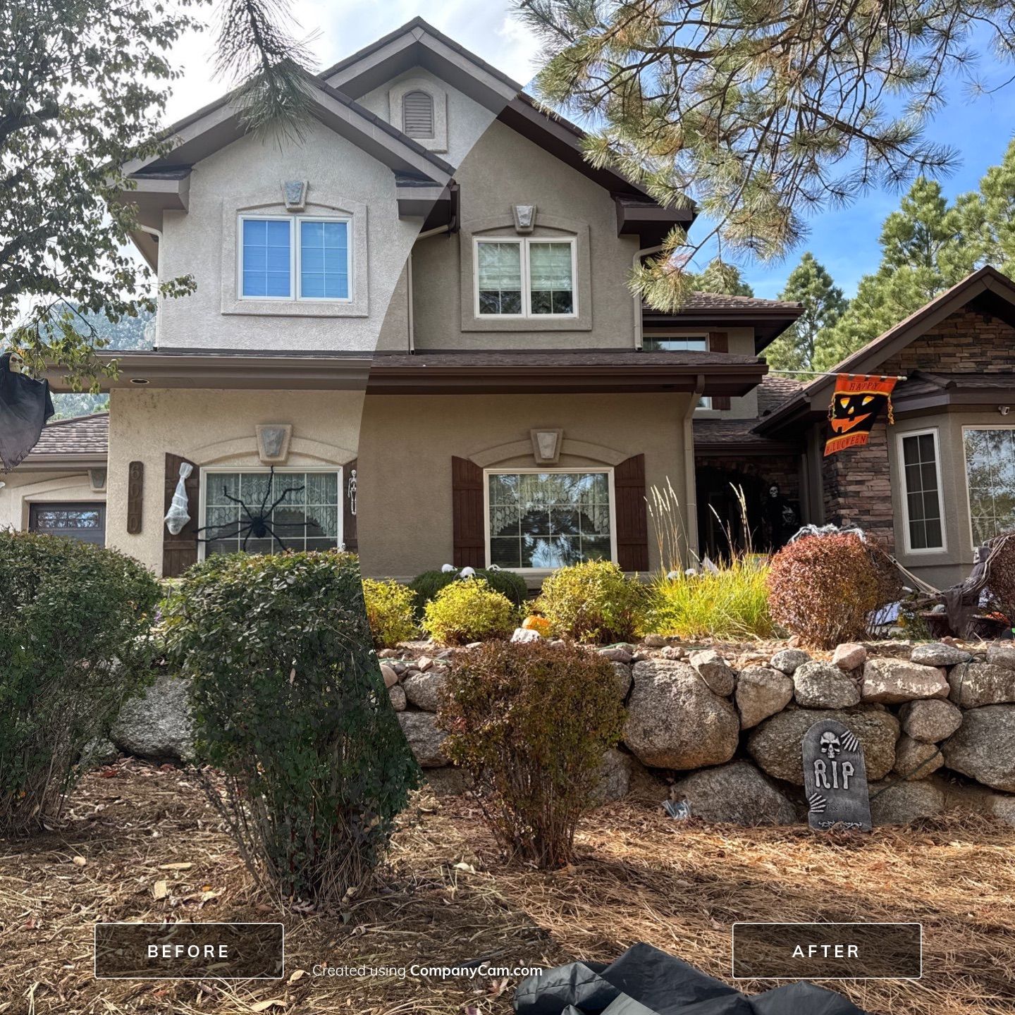 Elastomeric Stucco Coating Project in The Broadmoor Bluffs by Carroll Painting LLC