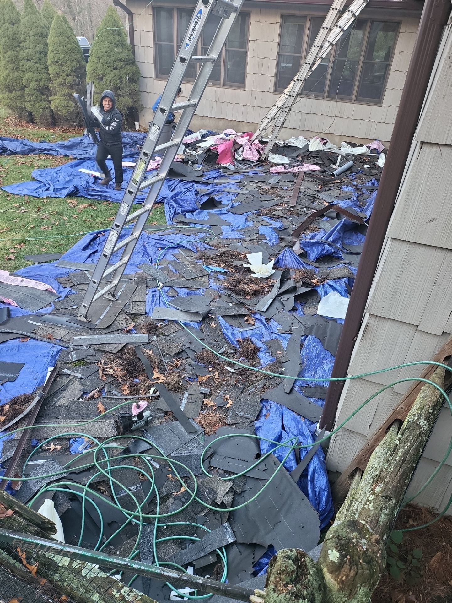 Residential Roofing Installation using Owens Corning TruDefinition Onyx Black by A Plus Exterior