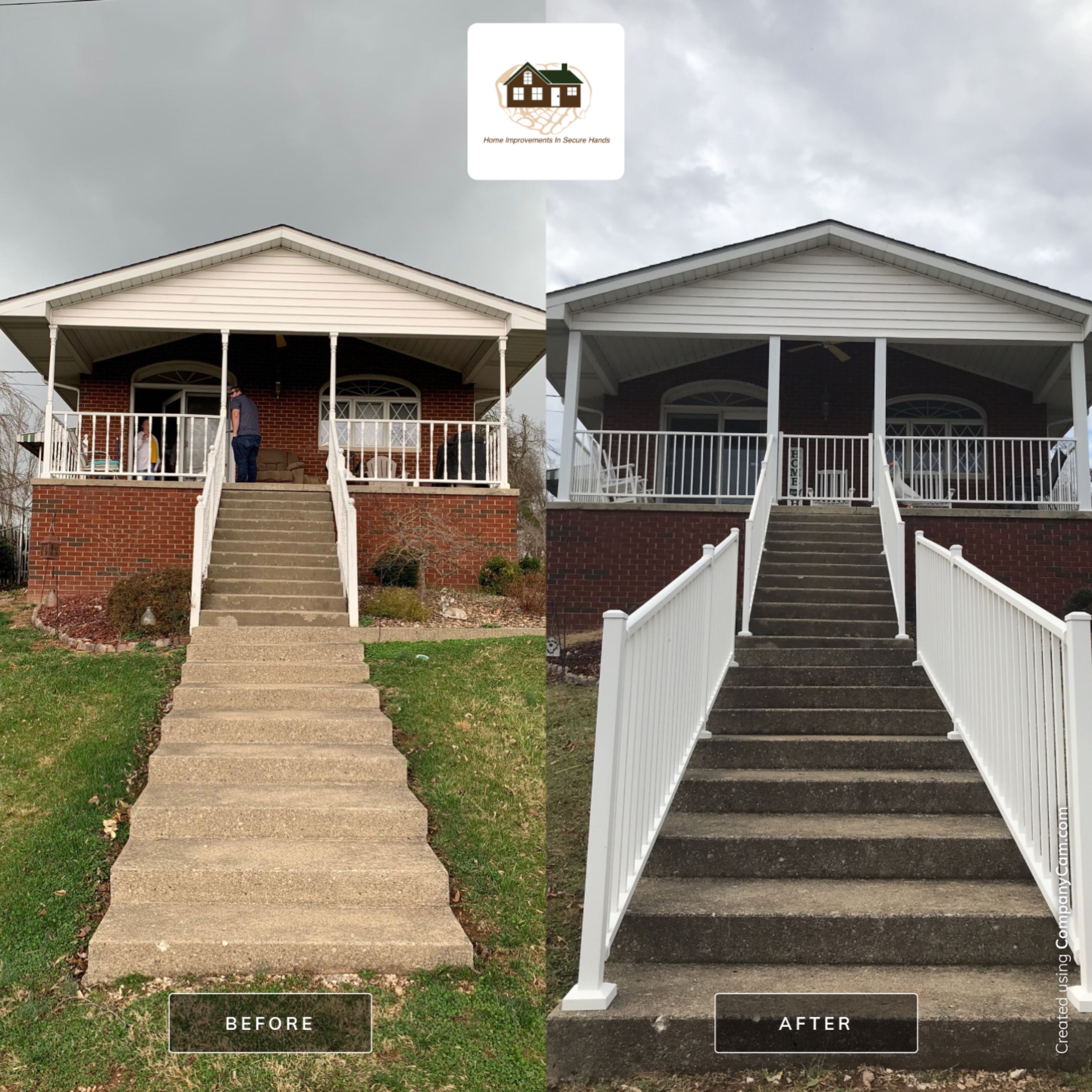 Porch Update using Westbury Aluminum Railing by Secure Construction Company Inc