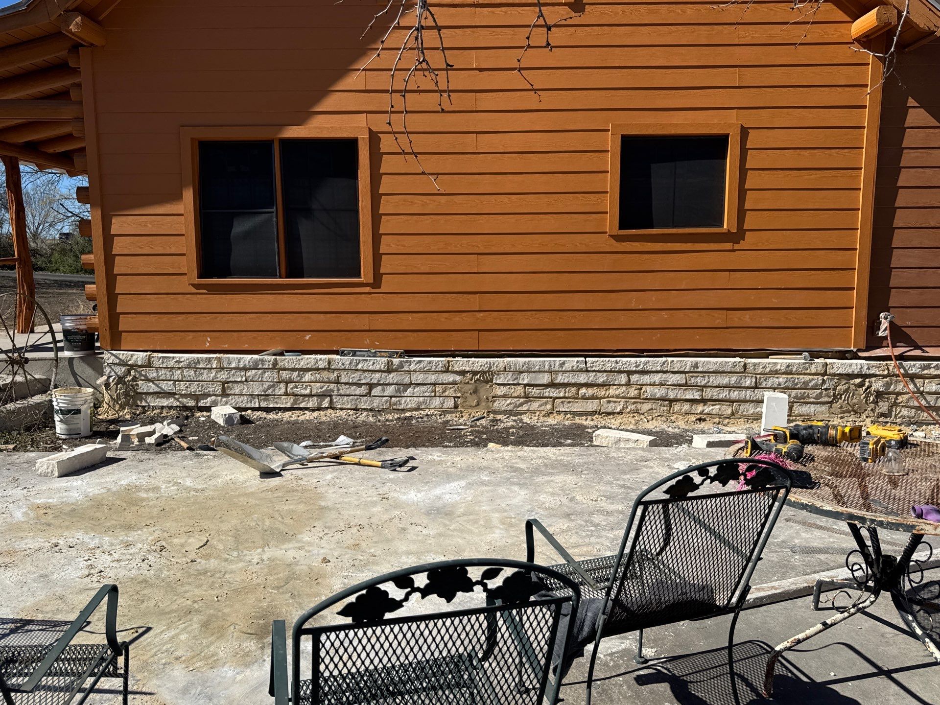 Rock removal and stone installation  by TXN Remodeling n Construction