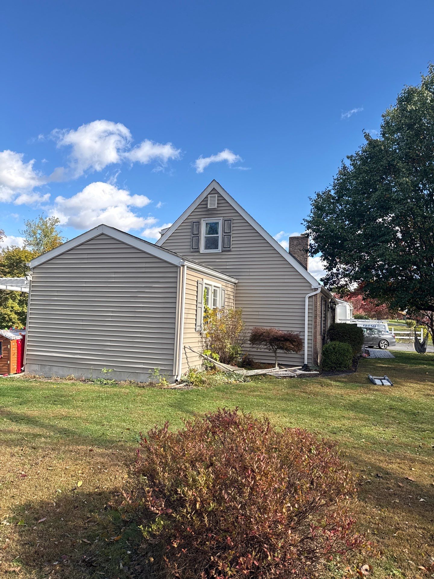 From Dormer to Full Gable Addition with Cathedral Ceiling by Esh Builders