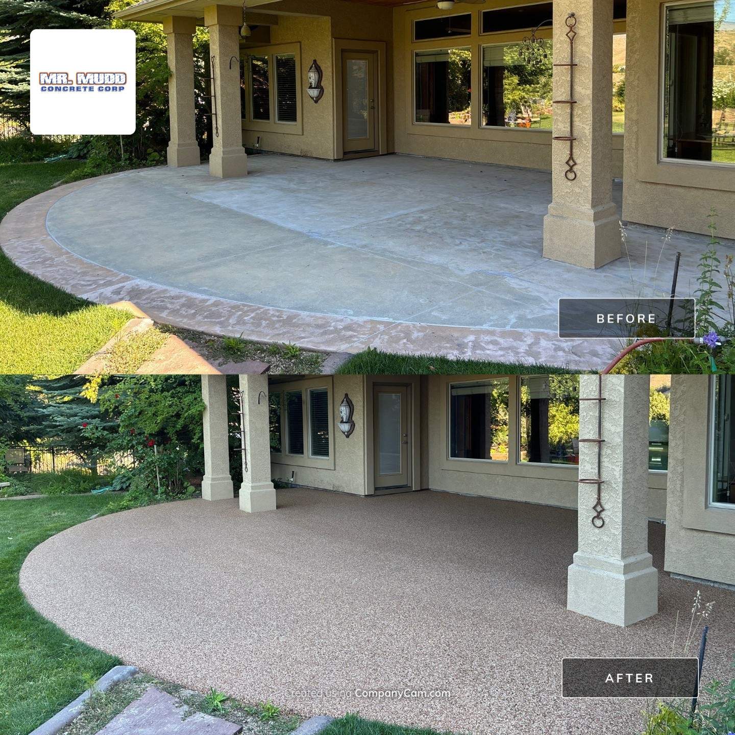 Refreshed and Resurfaced Patio for Bruce by Mr. Mudd Concrete