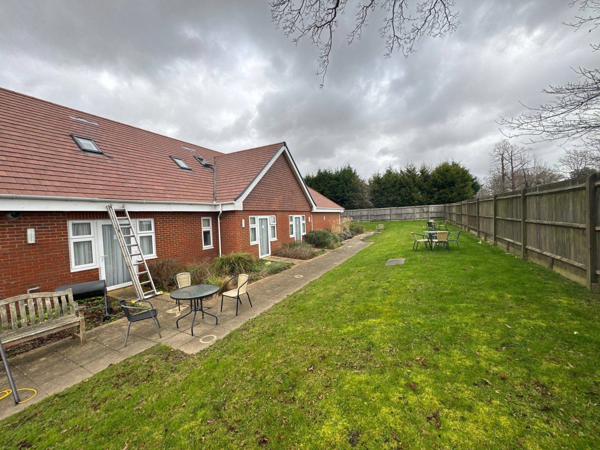 Large Care Home Roof Clean using Mosmatic FSC and Biocide by Ges Exterior Cleaning ltd