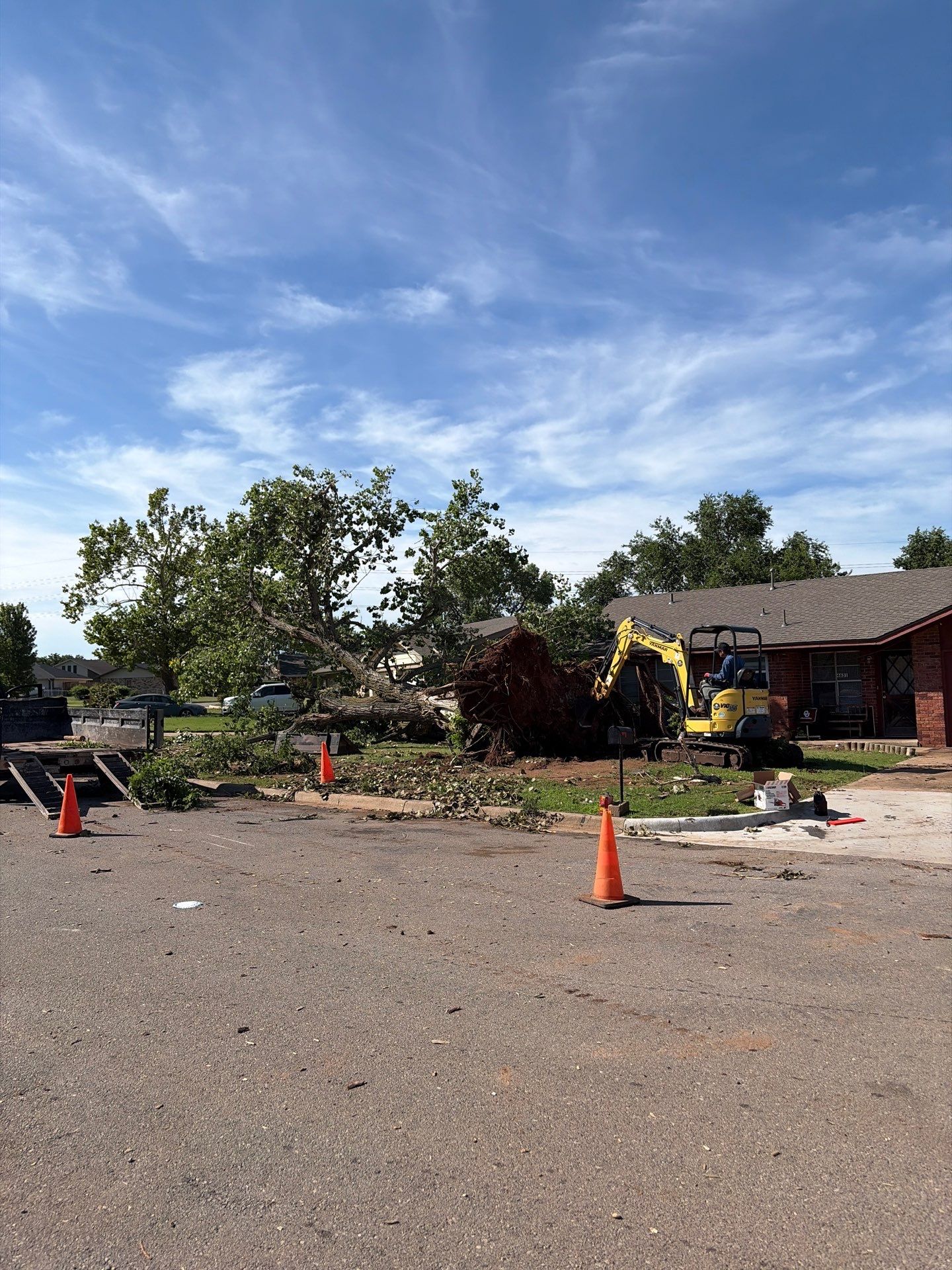 Emergency Tree Removal and Sod Installation Restoration in Lawton by Clays Services Inc